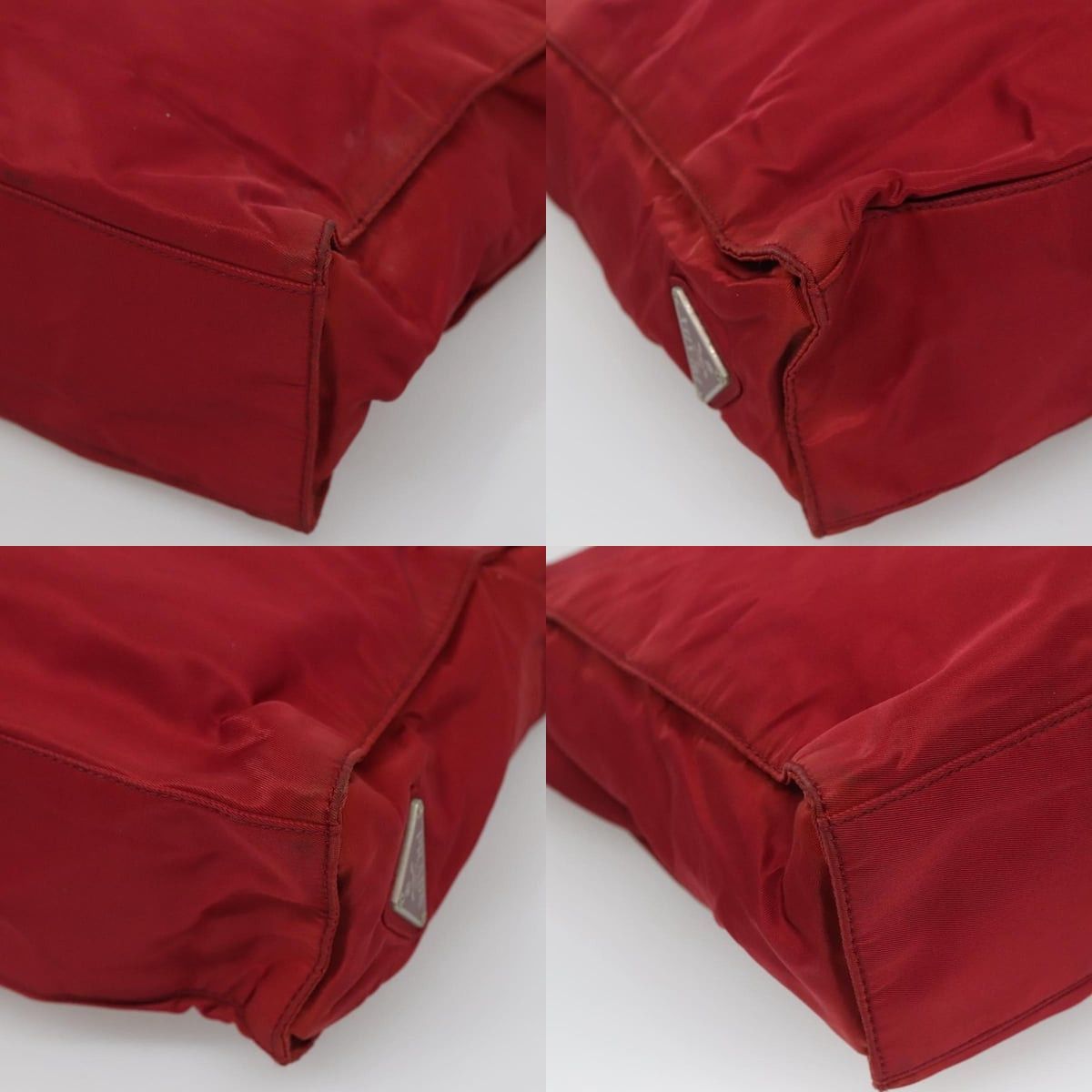 Prada PRADA Tote Bag Nylon Red Silver Size ONE SIZE - 10 Thumbnail