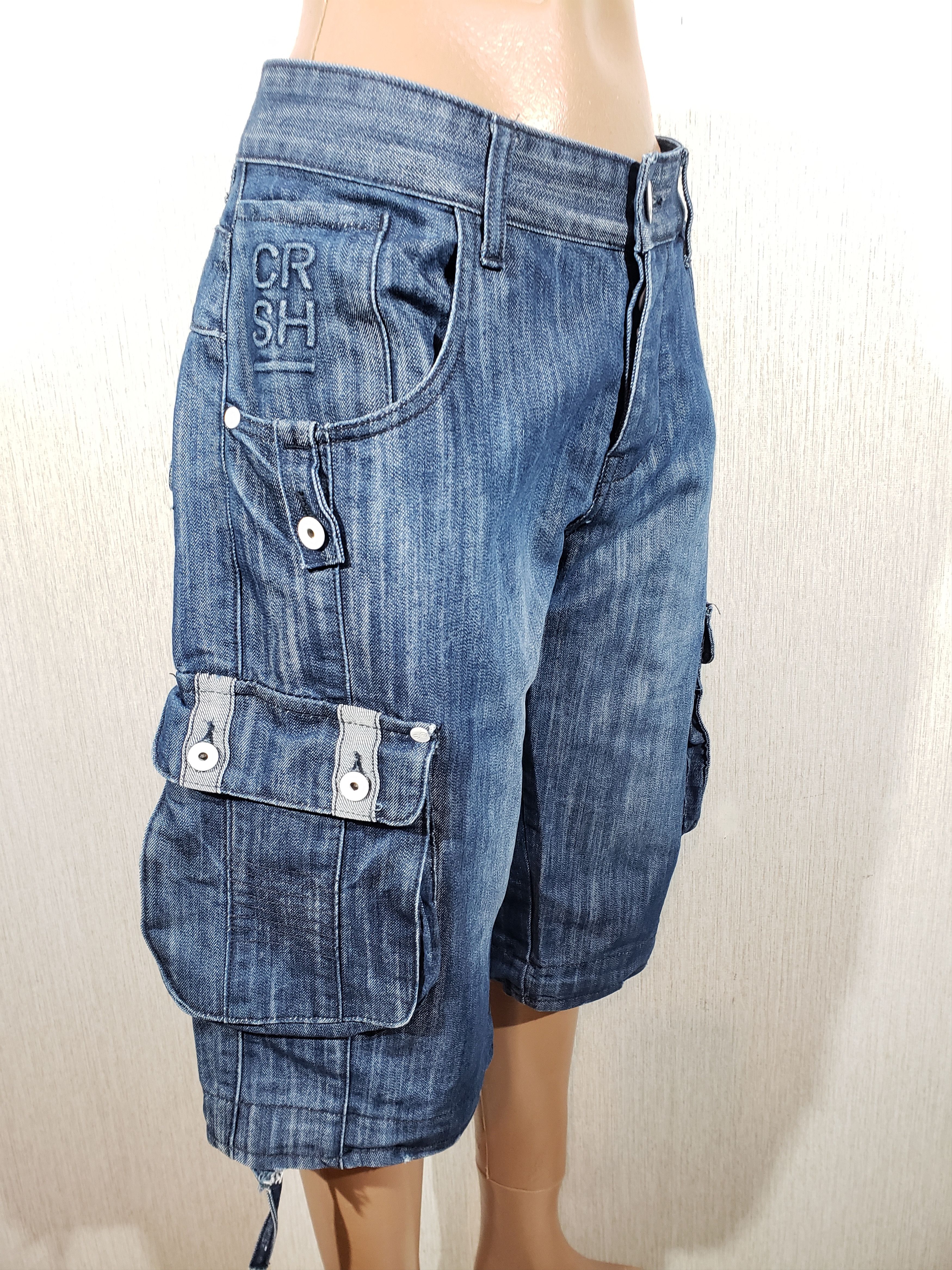 Designer × Jean Men's blue denim shorts with pockets. Size US 36 / EU 52 - 3 Thumbnail