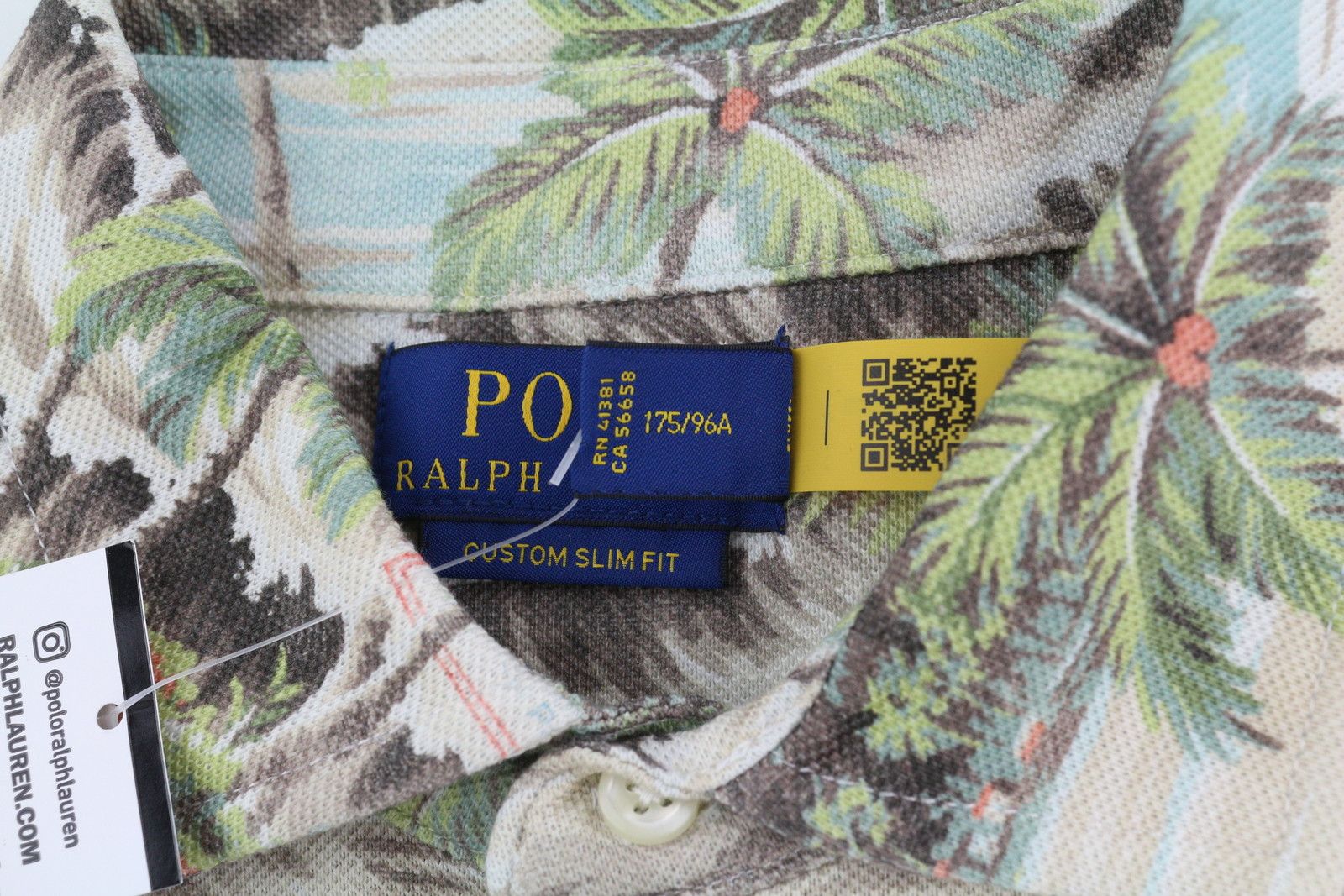 Polo Ralph Lauren CUSTOM SLIM FIT M Palm Print Short Sleeve T-Shirt 84528 Size US M / EU 48-50 / 2 - 6 Thumbnail