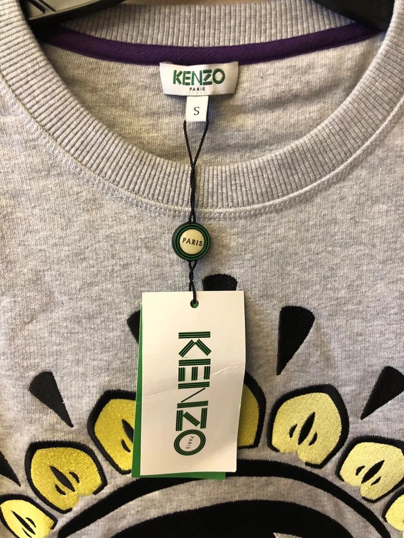 Kenzo KENZO Gray embroidered big eyes hoodie Size S / US 4 / IT 40 - 3 Thumbnail