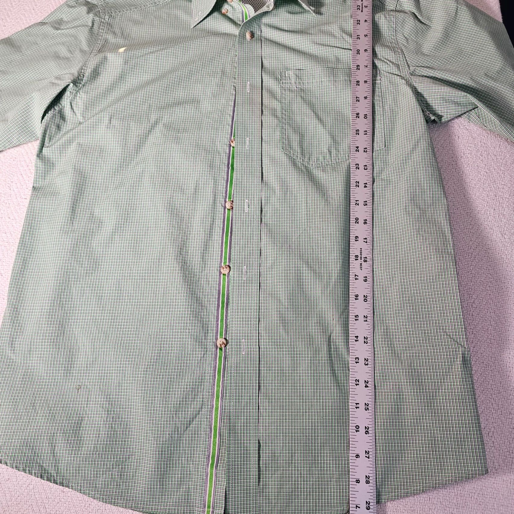 Ariat Ariat Pro Series Button-Down Shirt Men's Medium Check Short Sleeve Western Cowboy Green Size US M / EU 48-50 / 2 - 5 Thumbnail