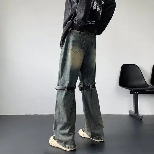 Jean Belt Hollow Flare Jeans Size US 33 - 4 Thumbnail