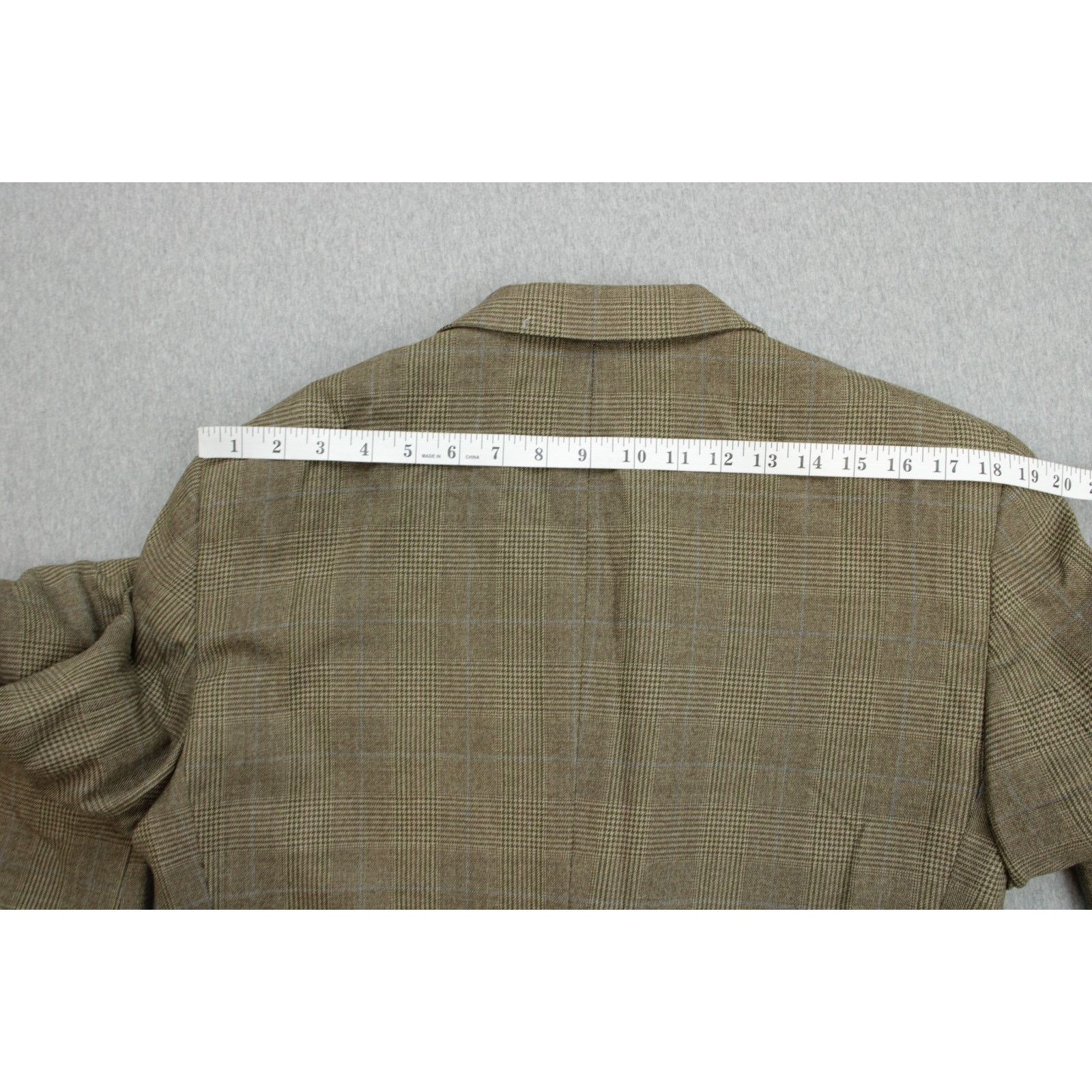 Jos. A. Bank Jos A Bank Blazer Mens 40R Brown Glen Plaid 100% Wool Size 40R - 9 Thumbnail