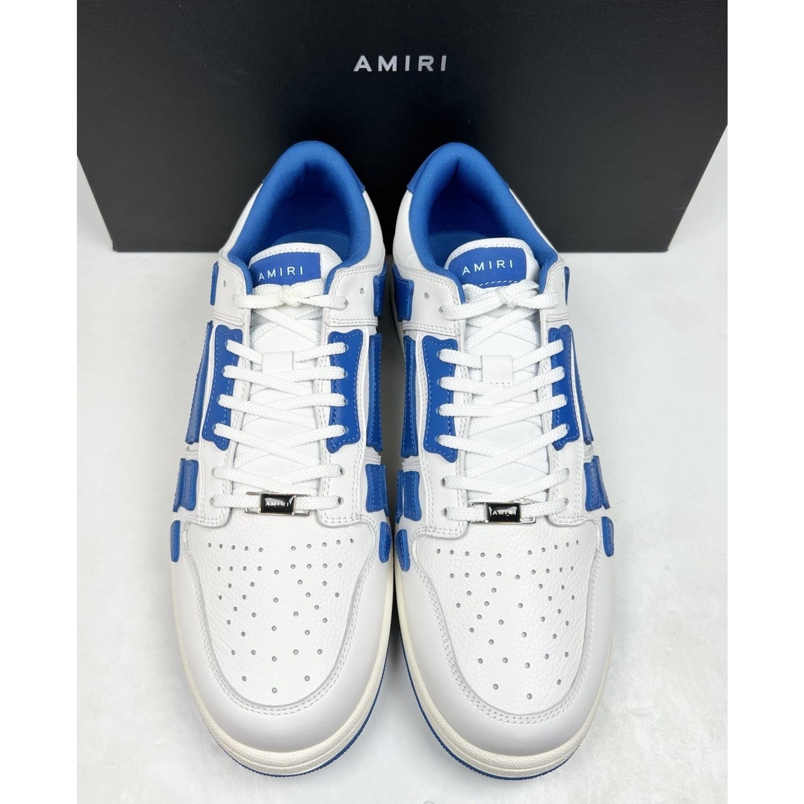 Amiri Size 15US - Amiri Skel Top Low White/Blue NEW Size US 15 / EU 48 - 2 Thumbnail