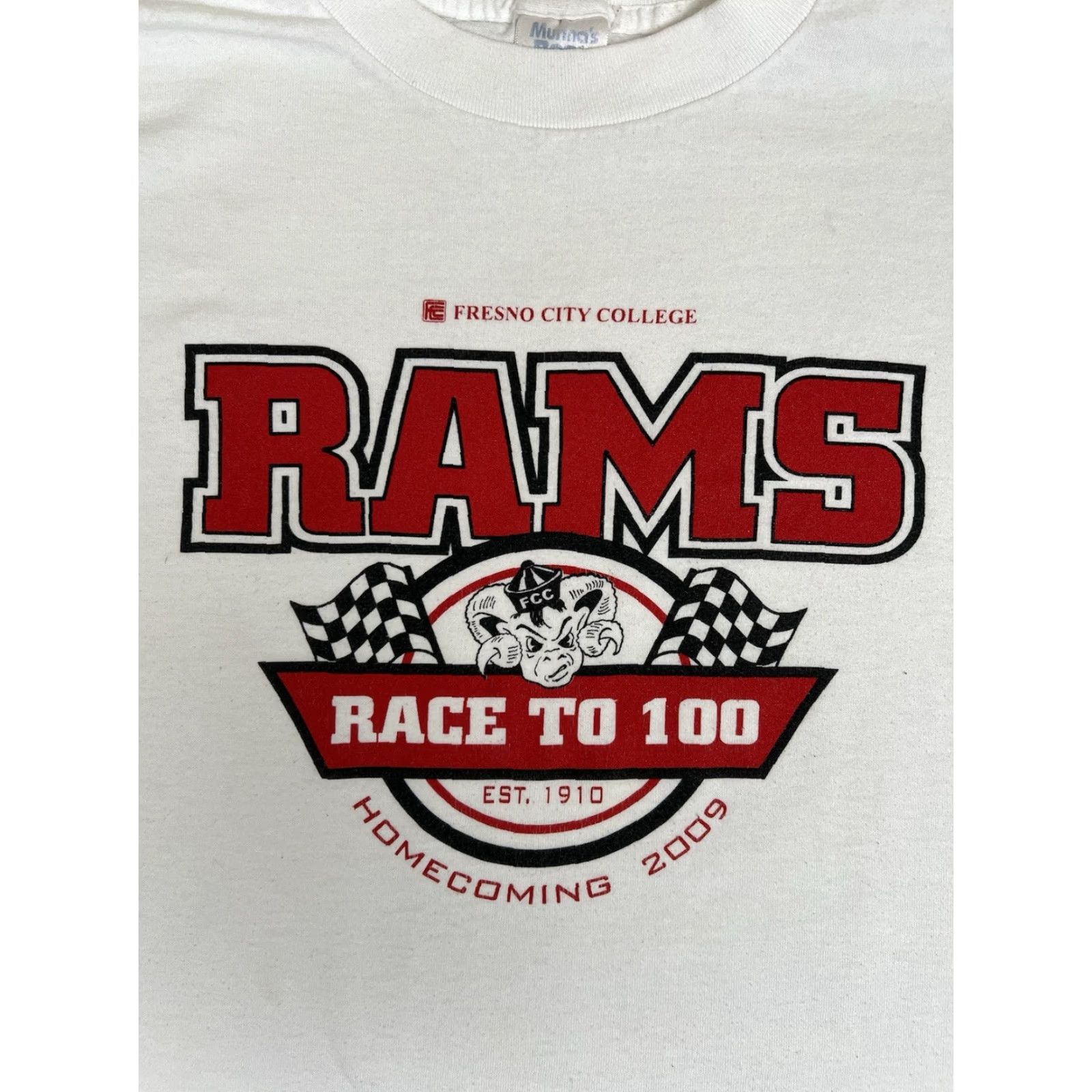 Vintage VINTAGE Fresno City College Rams T-Shirt Size M USA Made Single Stitch Y2K 90s Size US M / EU 48-50 / 2 - 2 Thumbnail