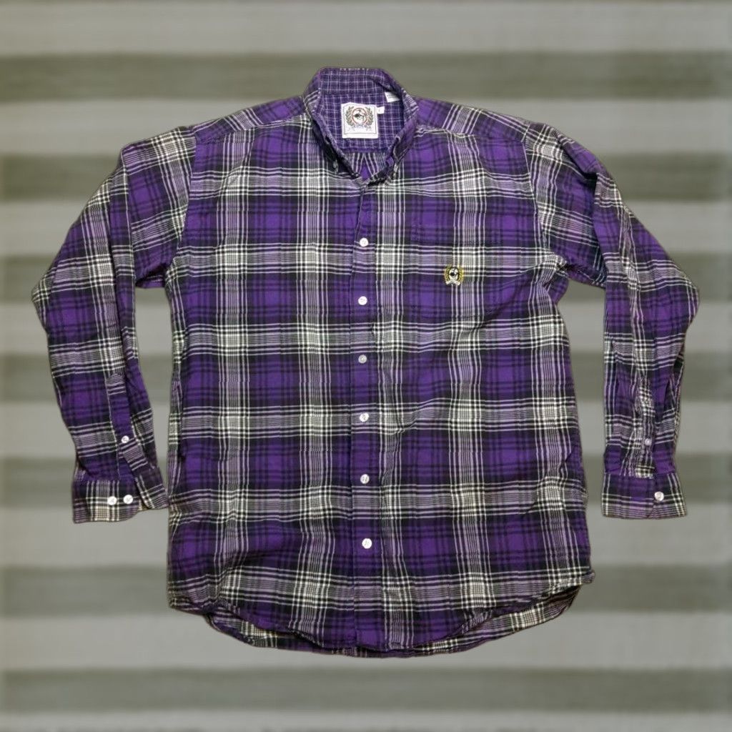 Vintage Cinch Button-Down Shirt L Mens Purple Plaid Western Cowboy Vintage Cotton Long Sleeve Workwear Size US L / EU 52-54 / 3 - 1 Thumbnail