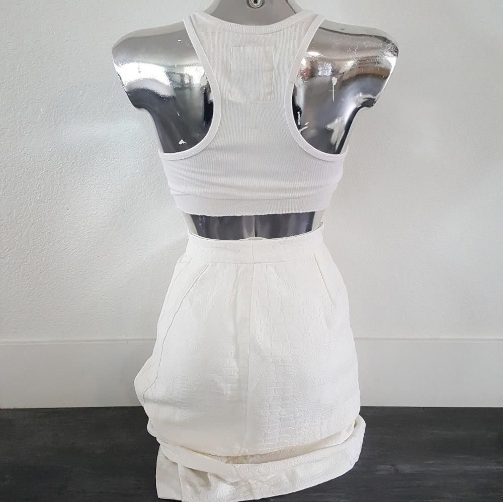 Jennifer Lopez White Alligator Detailed Lopez High Waisted Midi Size 26" / US 2 / IT 38 - 2 Thumbnail