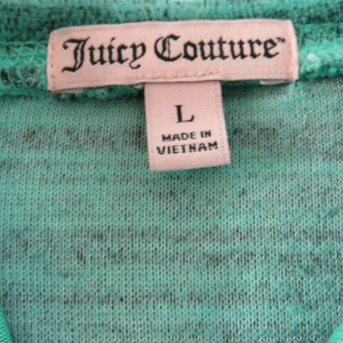 Juicy Couture × Vintage Y2K Juicy Couture Velour Blue Zipper Hoodie Bling Large Size L / US 10 / IT 46 - 6 Thumbnail