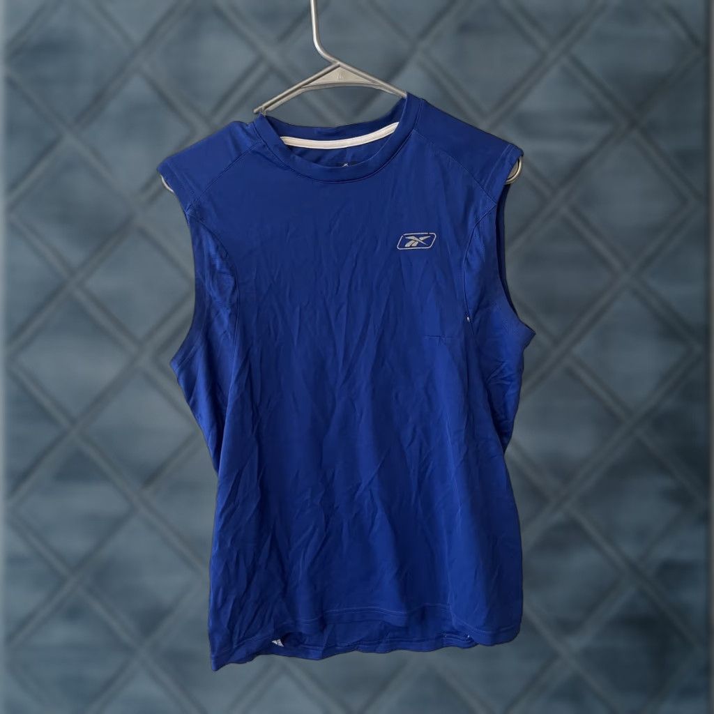 Reebok Reebok PlayDry Men’s Sleeveless Athletic Shirt Blue Size Medium Tank Size US L / EU 52-54 / 3 - 1 Thumbnail