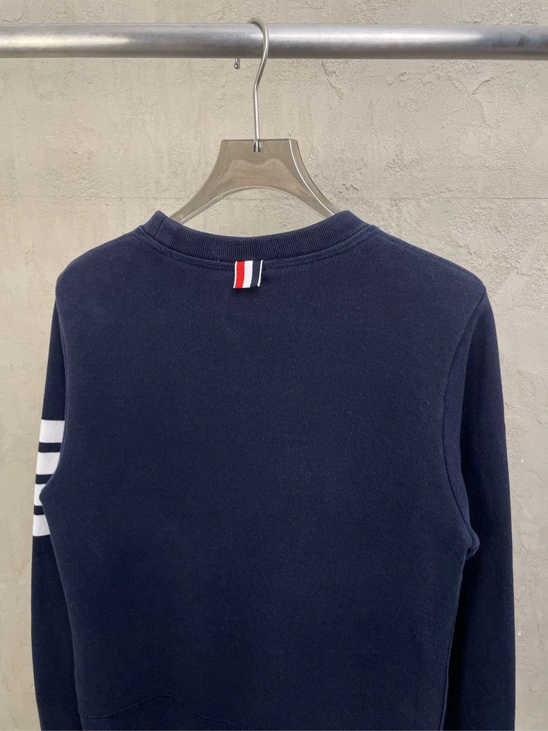 Thom Browne Thom browne Dark blue four-striped round-neck sweatshirt 2 Size US S / EU 44-46 / 1 - 4 Thumbnail