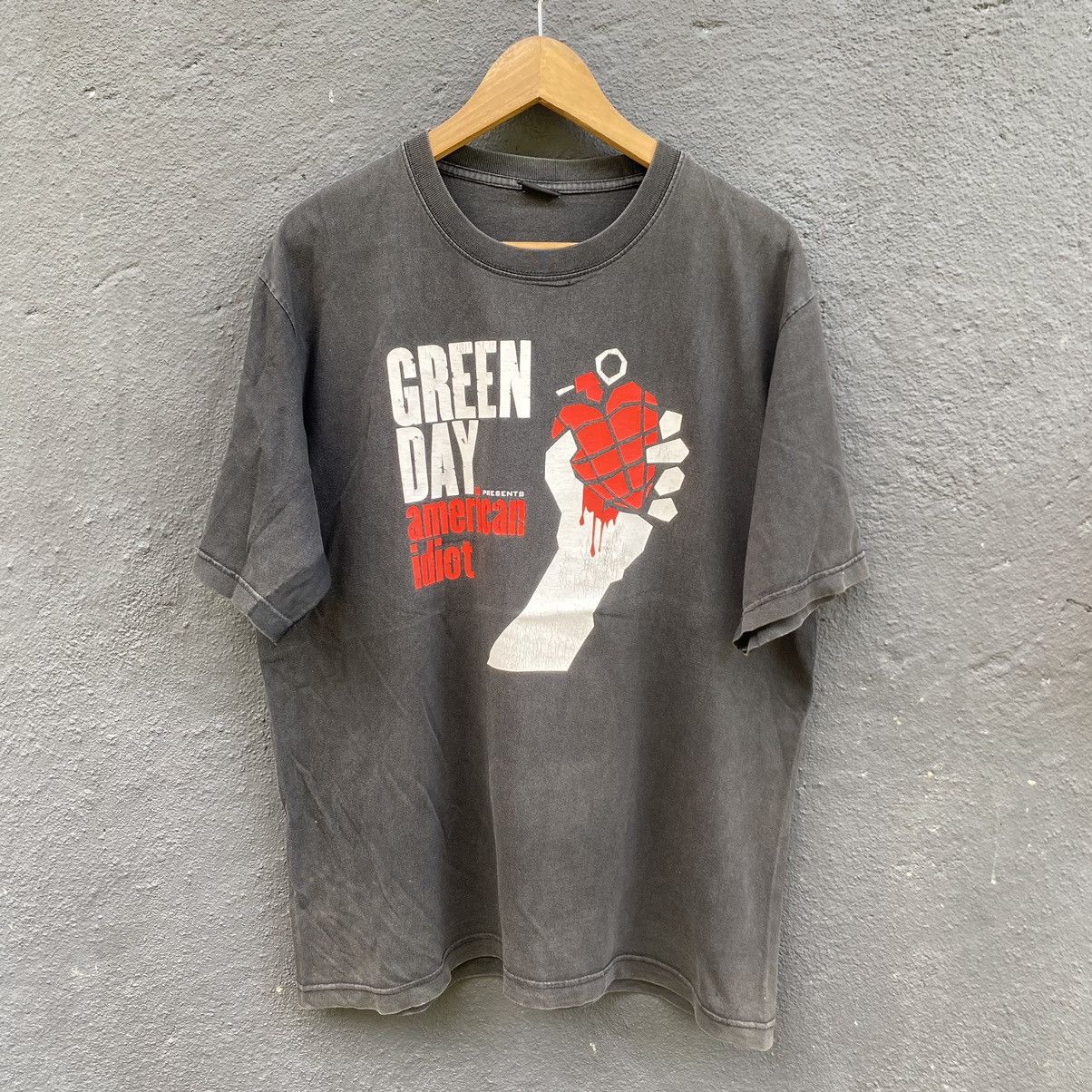 Vintage Thrashed Faded Green Day American Idiot Promo Boot ERD TEE Size US L / EU 52-54 / 3 - 1 Thumbnail