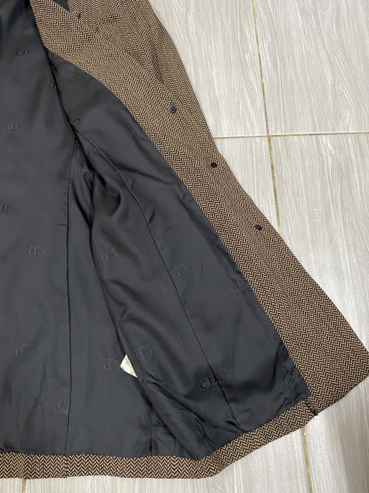 Christian Dior Monsieur VTG Christian Dior Sports Herringbone Wool Blazer Jacket Size M / US 6-8 / IT 42-44 - 10 Thumbnail