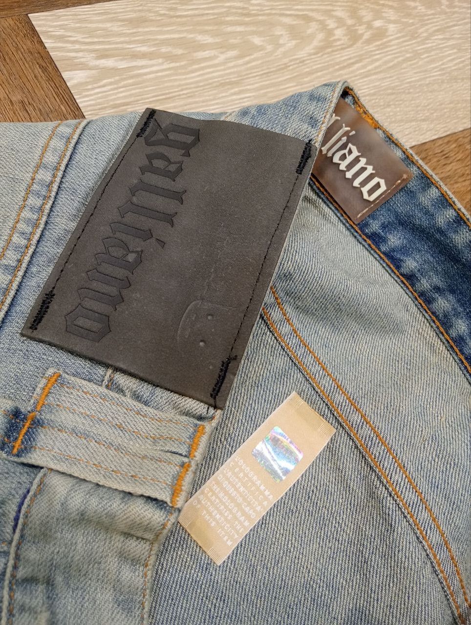 John Galliano GALLIANO ITALY BLUE DENIM SLIM DISTRESSED PANTS Size US 32 / EU 48 - 11 Thumbnail