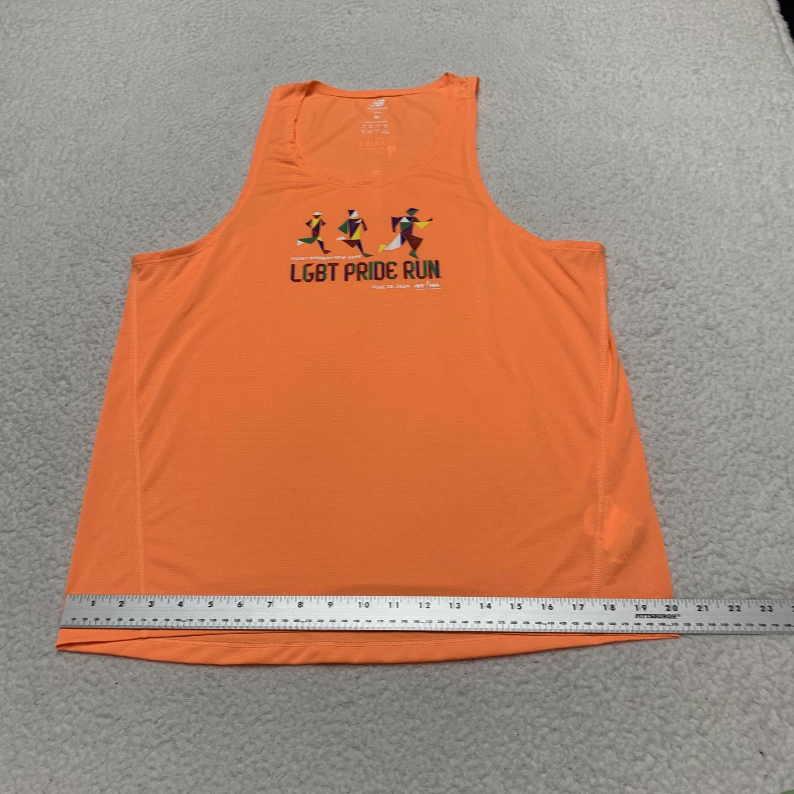 New Balance New Balance Men's Medium Orange Pride Run Tank Top Size ONE SIZE - 6 Thumbnail