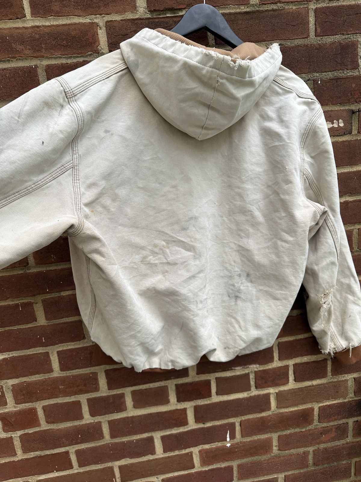 Carhartt Smoked Destroyed 90s Carhartt Thermal Lined Active Jacket Size US L / EU 52-54 / 3 - 15 Thumbnail