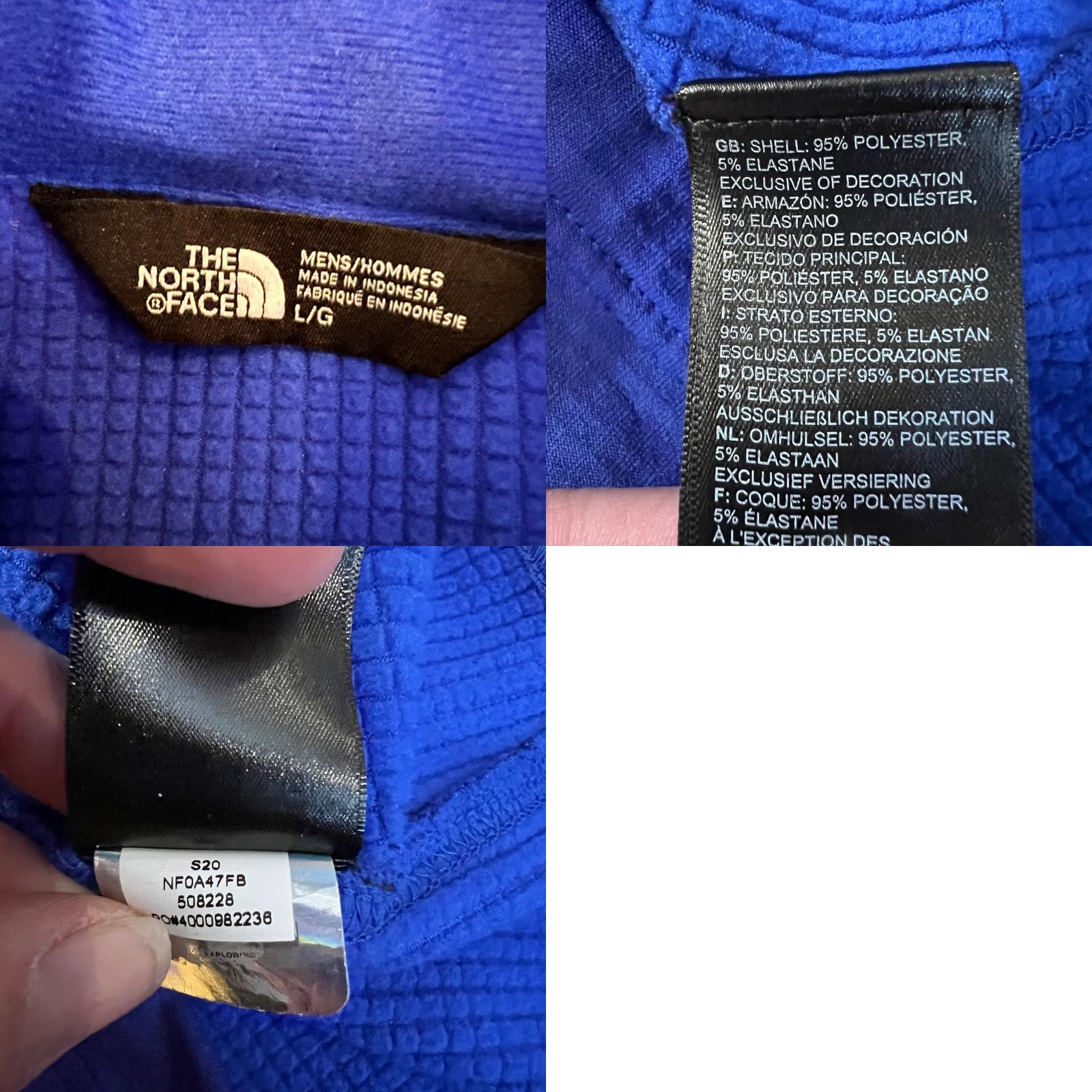 The North Face The North Face Shirt Mens Large 1/4 Zip Mountain Peaks Gorpcore Oreo Fleece Blue L Mens Size US L / EU 52-54 / 3 - 8 Thumbnail