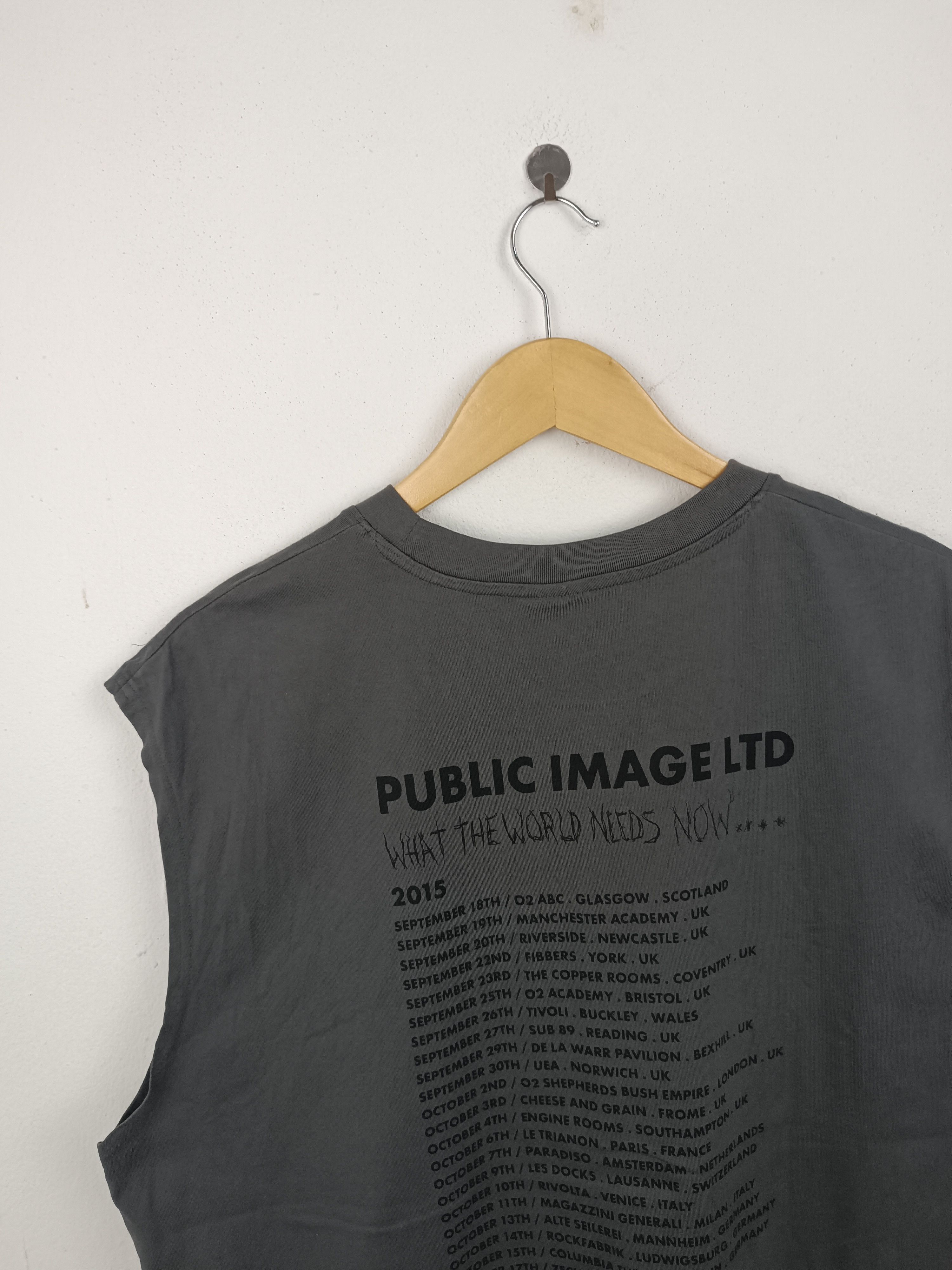 Band Tees VINTAGE 2015 PIL PUBLIC IMAGE LIMITED TOUR TEE PUNK ROCK Size US XL / EU 56 / 4 - 14 Thumbnail