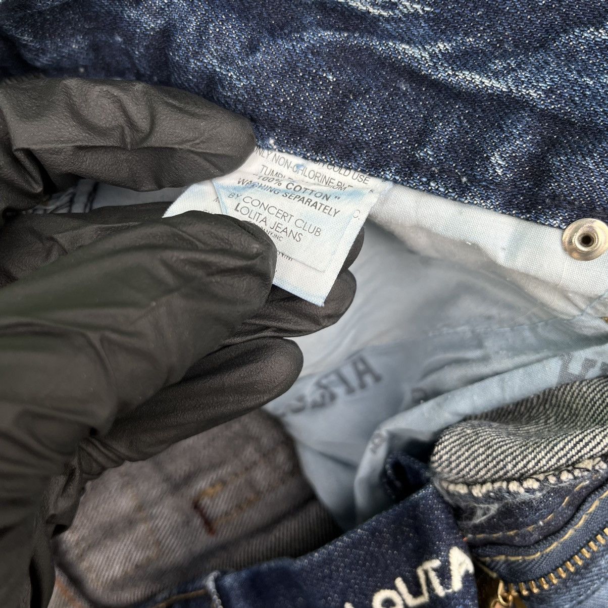 If Six Was Nine Vintage Lolita Buckle Back Faded Flare Distressed Jeans Size US 33 - 11 Thumbnail