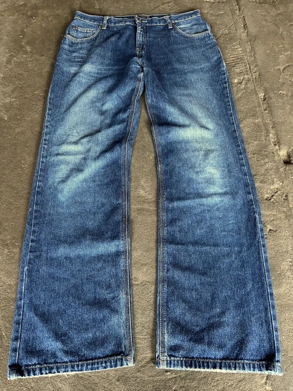 Designer × JNCO × Japanese Brand ❤️ JNCO BALENCIAGA STYLE WASHED CARGO JEANS 90S Size US 32 / EU 48 - 2 Thumbnail