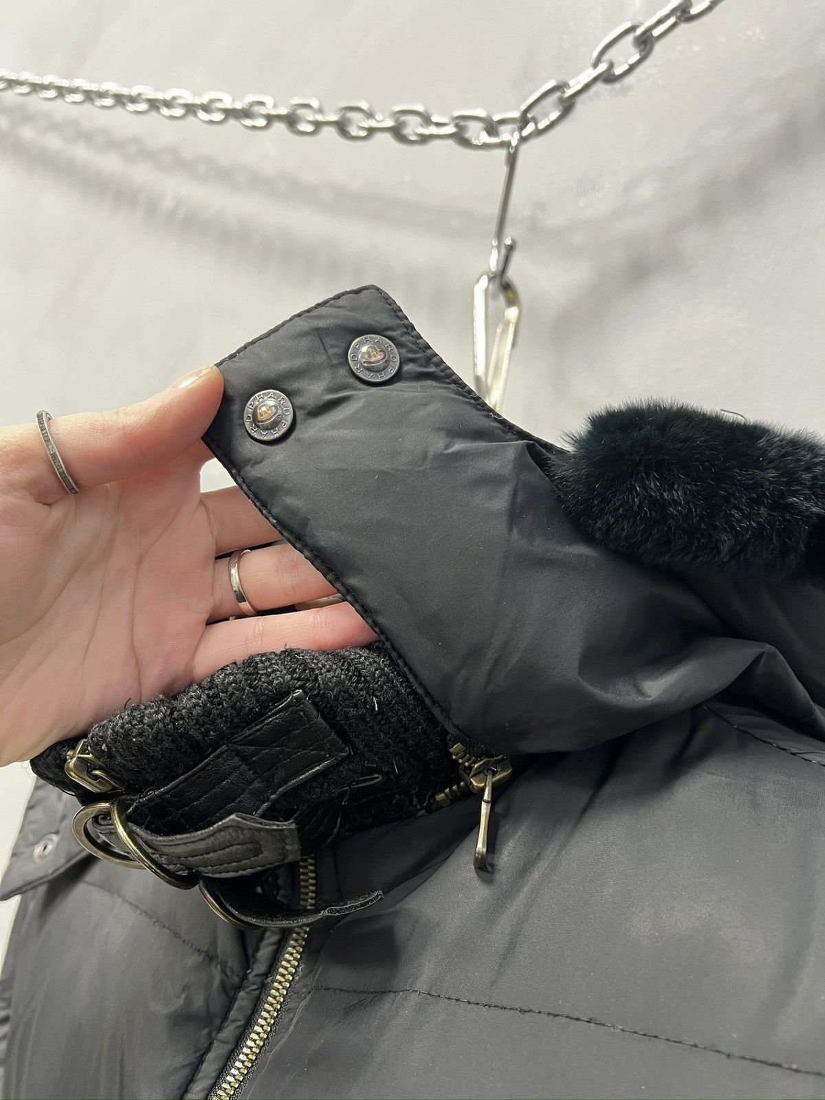 If Six Was Nine Rare black opium if six was nine style down fur bomber y2k Size US M / EU 48-50 / 2 - 9 Thumbnail