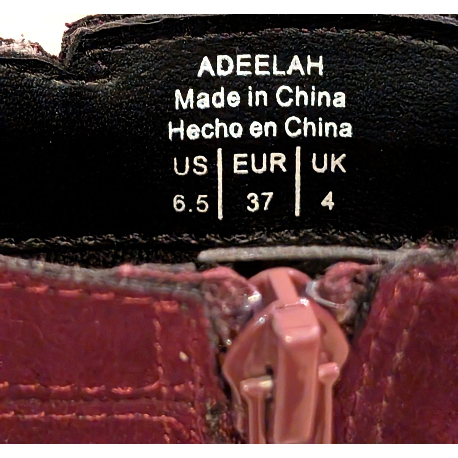 The Unbranded Brand Kelly & Katie Burgundy 6.5 Zip 2" Bootie Stiletto Heels Size US 6.5 / IT 36.5 - 6 Thumbnail