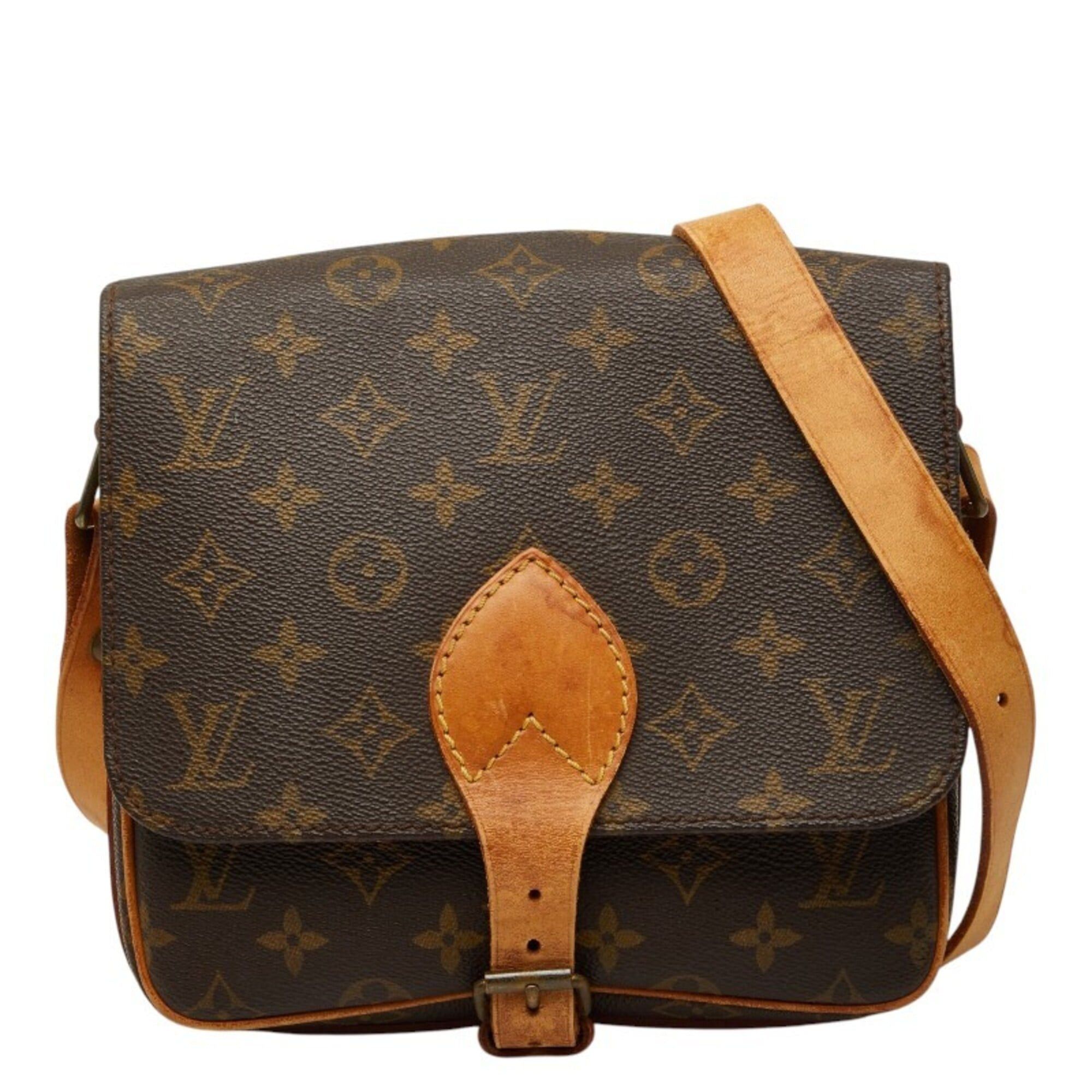 Louis Vuitton Louis Vuitton Monogram Cartouchiere MM Crossbody Shoulder Bag M51253 Brown Leather Women's LOUIS VUITTON Size ONE SIZE - 1 Thumbnail