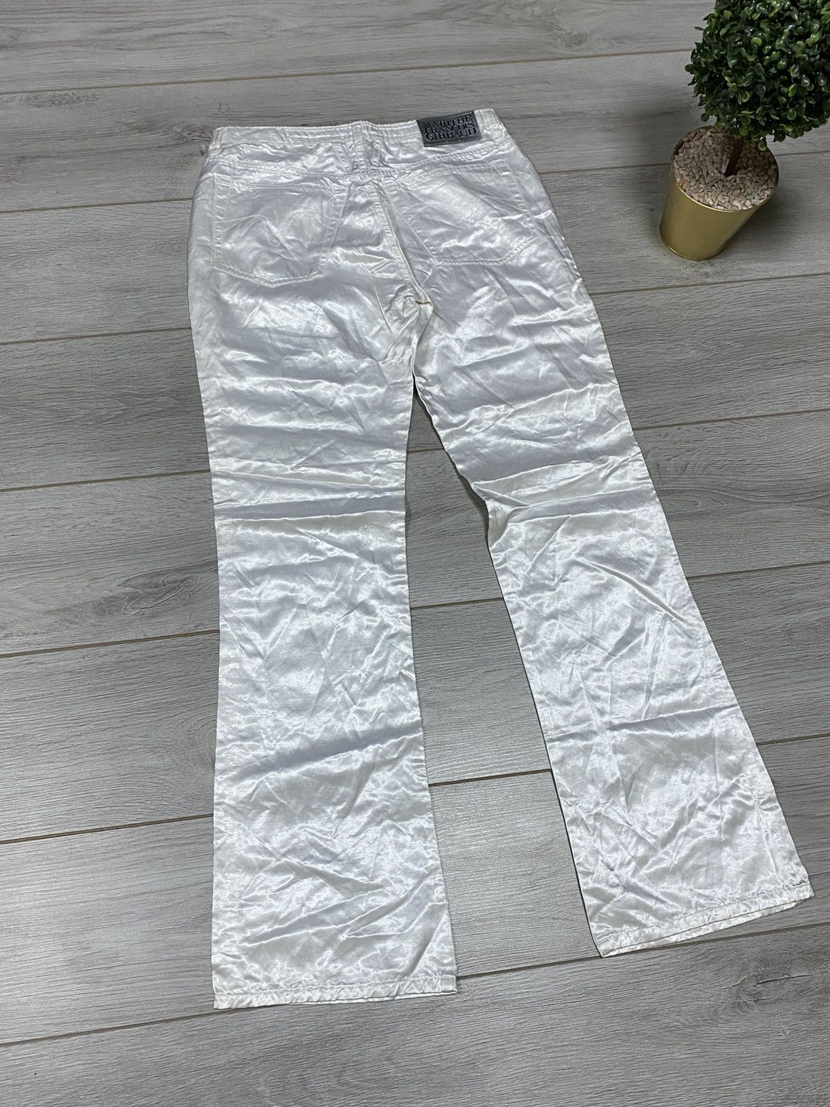 Marithe + Francois Girbaud × Vintage Girbaud vintage flare silver pants Size US 30 / EU 46 - 2 Thumbnail