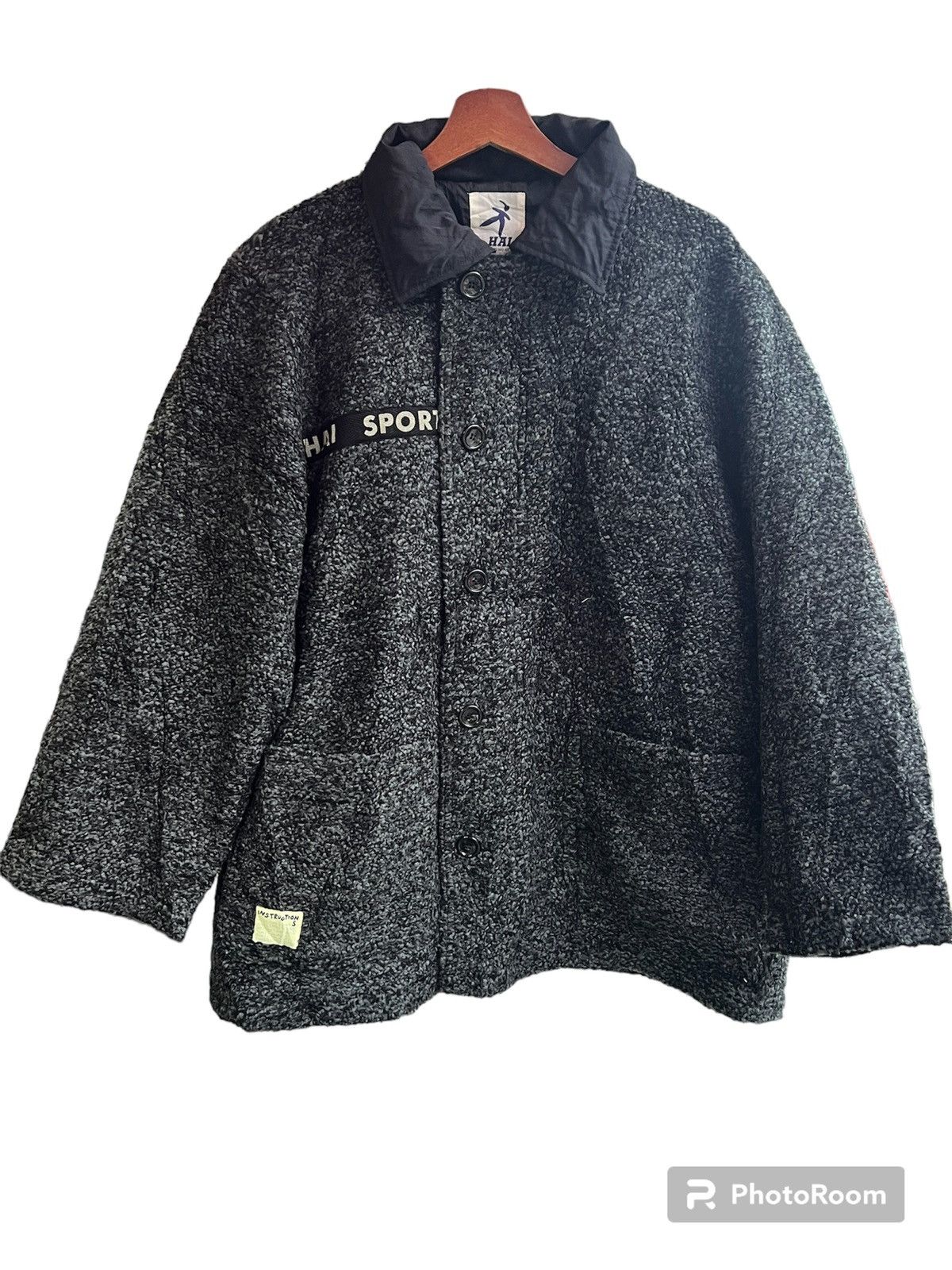Issey miyake hai sporting gear wool grey zipper jacket