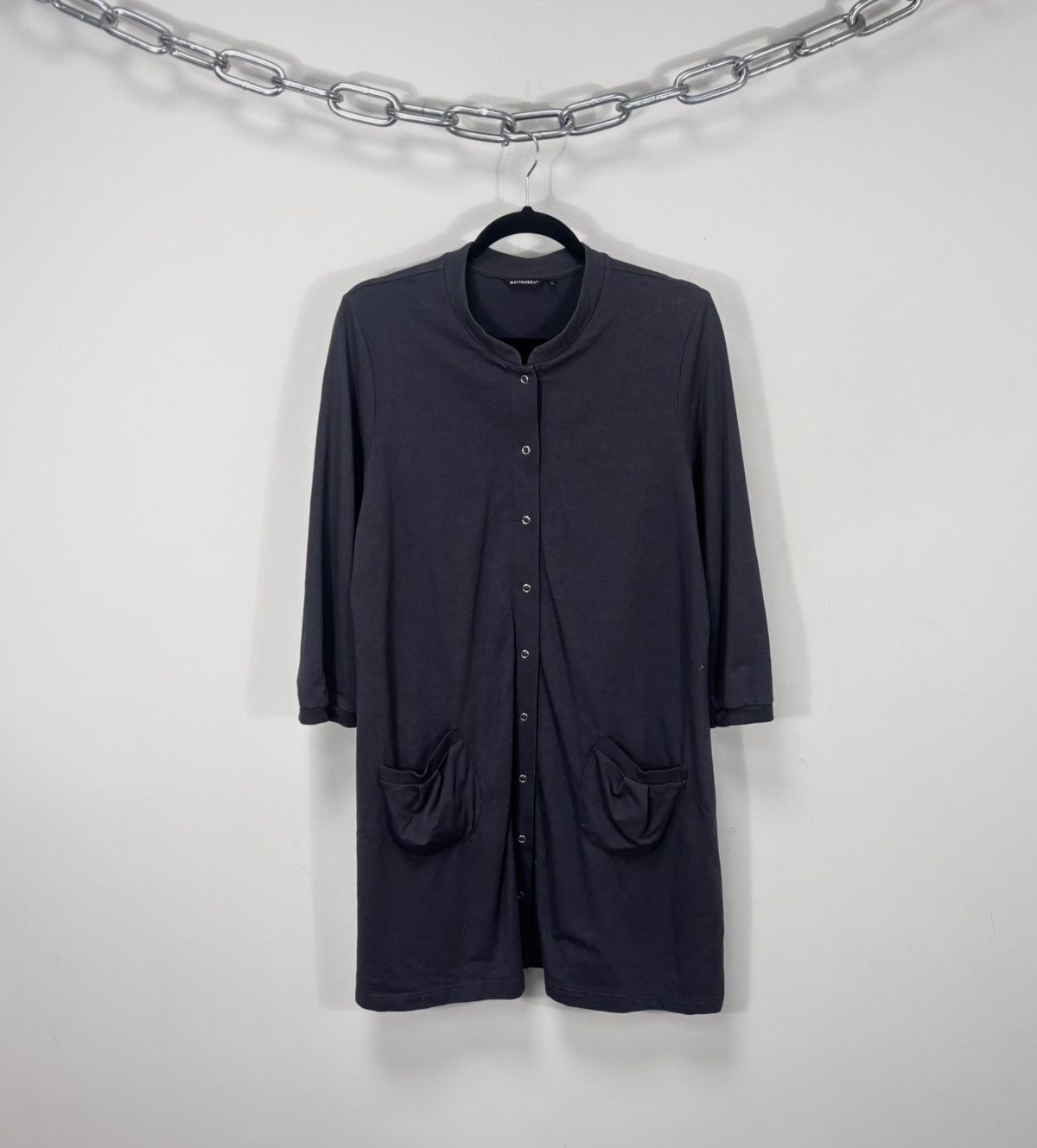 Marimekko Marimekko Women’s Grey Cotton Blend Long Cardigan Dress Size XL / US 12-14 / IT 48-50 - 1 Thumbnail