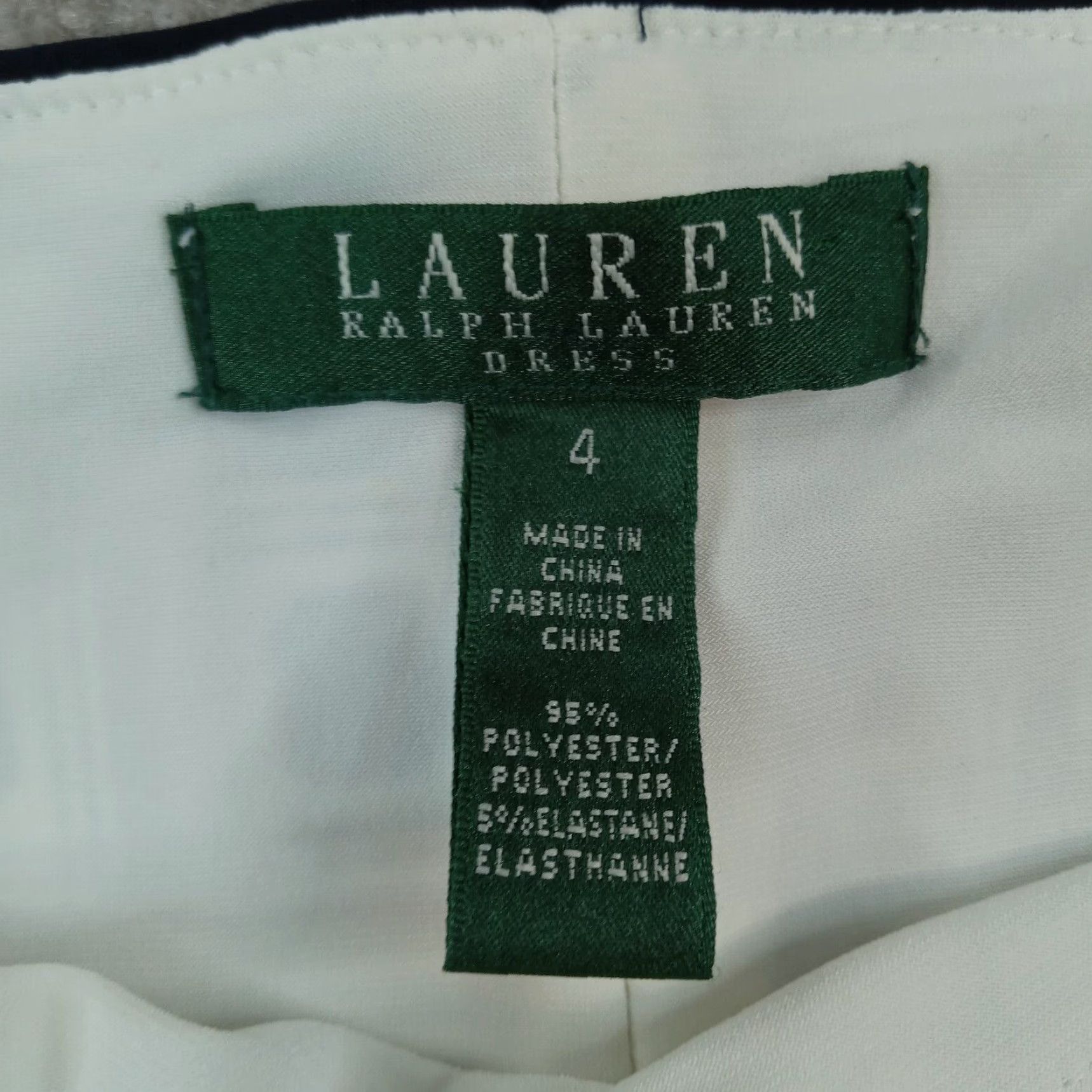 Ralph Lauren Lauren Ralph Lauren Dress Womens 4 Blue White Boat Neck Sleeveless Stretch Size S / US 4 / IT 40 - 5 Thumbnail
