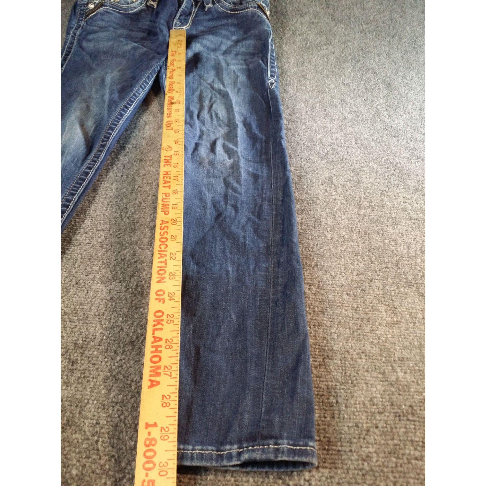 Rock Revival Rock Revival Tia Mid Rise Skinny Jeans Women Sz 26 Rhineston Size 26" / US 2 / IT 38 - 3 Thumbnail