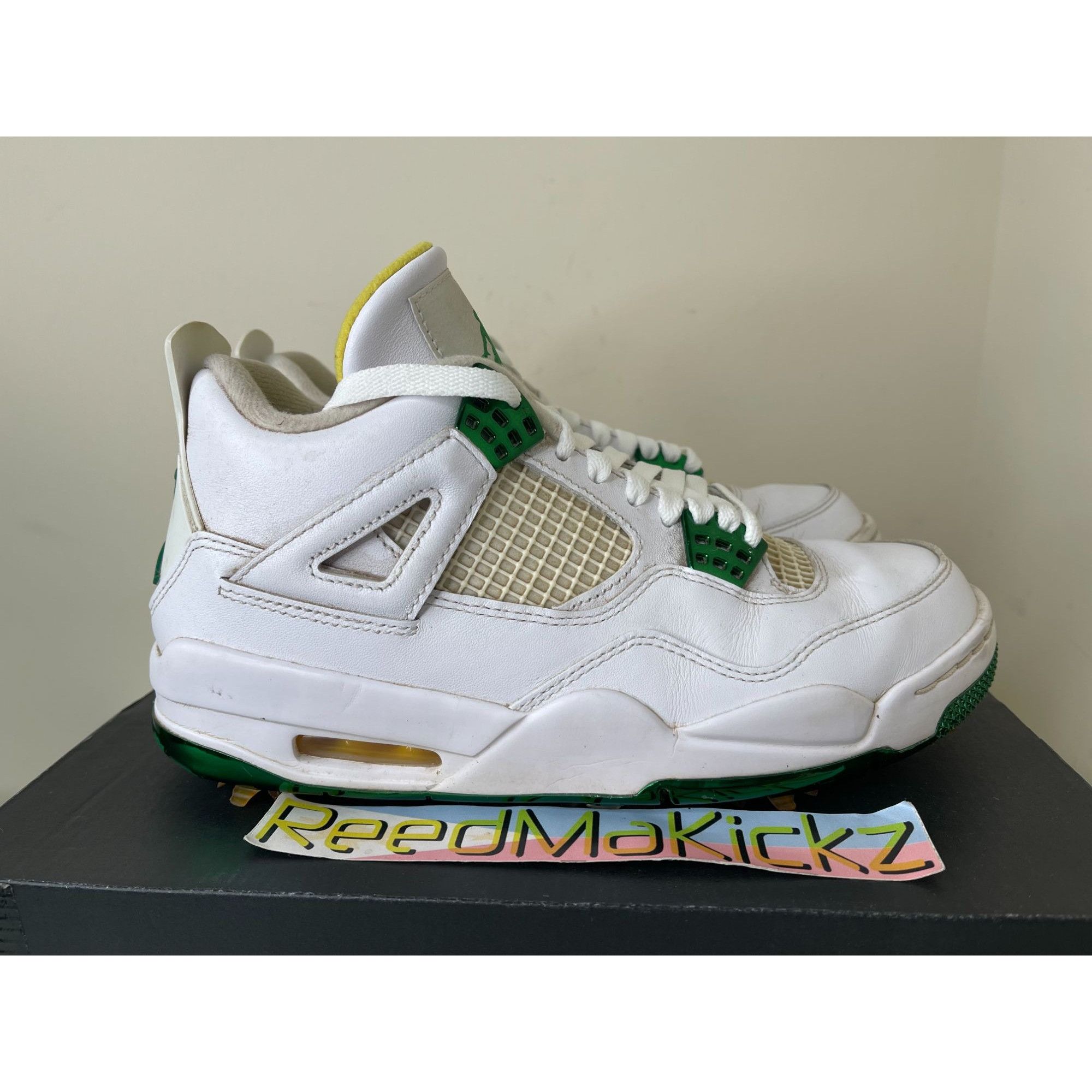 Jordan Brand Jordan 4 IV NRG Golf White Green The Masters PRE OWNED Size US 7 / EU 40 - 3 Thumbnail