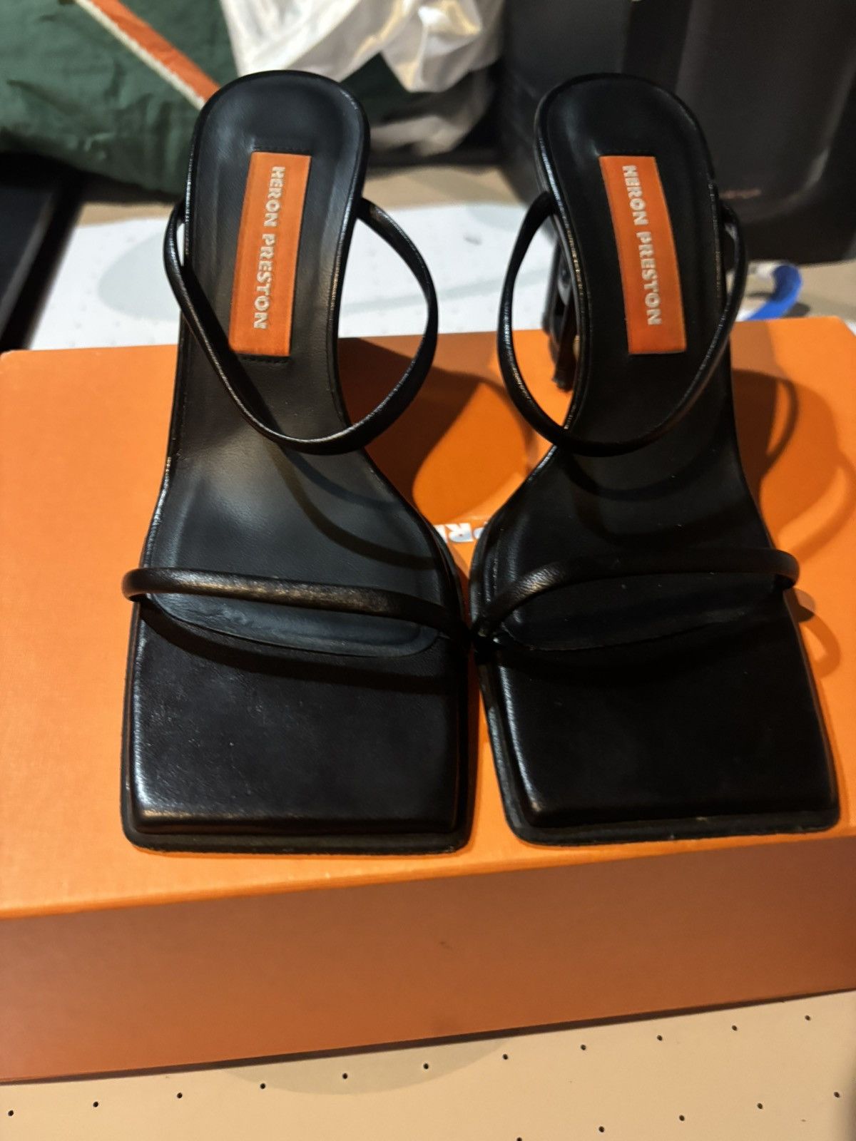 Heron Preston HERON PRESTON LEVEL-HEEL BLACK SANDALS SIZE 6.5 WOMEN 37 Size US 6.5 / IT 36.5 - 3 Thumbnail