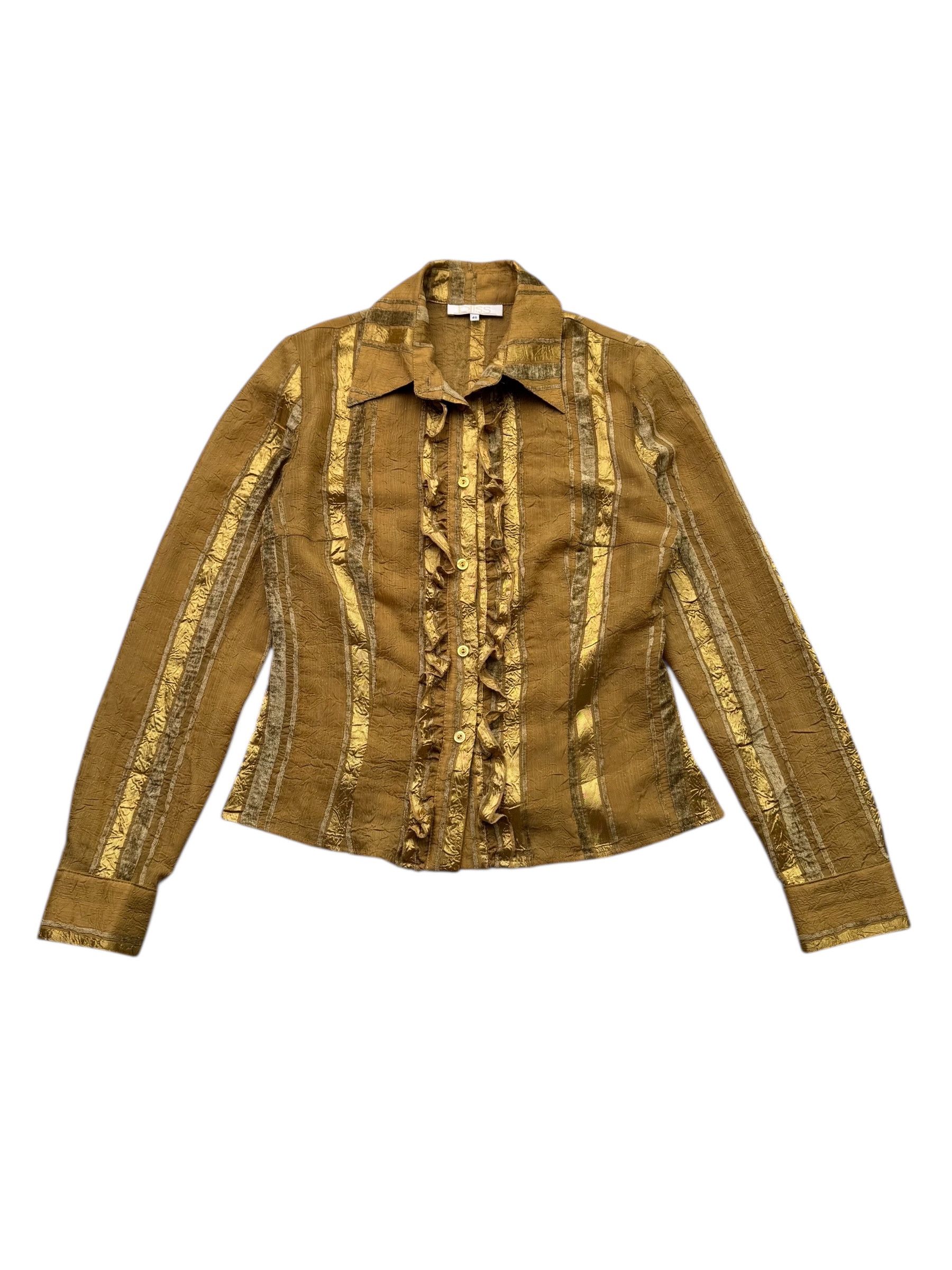 Vintage Vintage Cropped Blouse With Long Sleeve M55D15(E21)(V58) Size L / US 10 / IT 46 - 1 Thumbnail