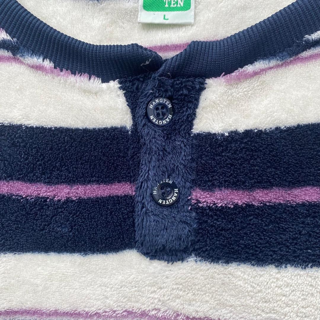 Hang Ten HANG TEN FLUFFY SWEATSHIRT LARGE SIZE STRIPED Size US L / EU 52-54 / 3 - 4 Thumbnail