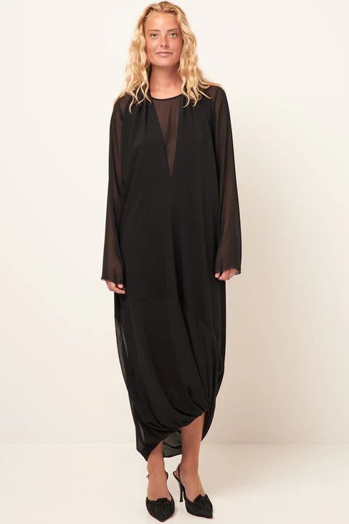 Maison Margiela oc11z0925 Maxi Dress in Black Size S / US 4 / IT 40 - 1 Thumbnail