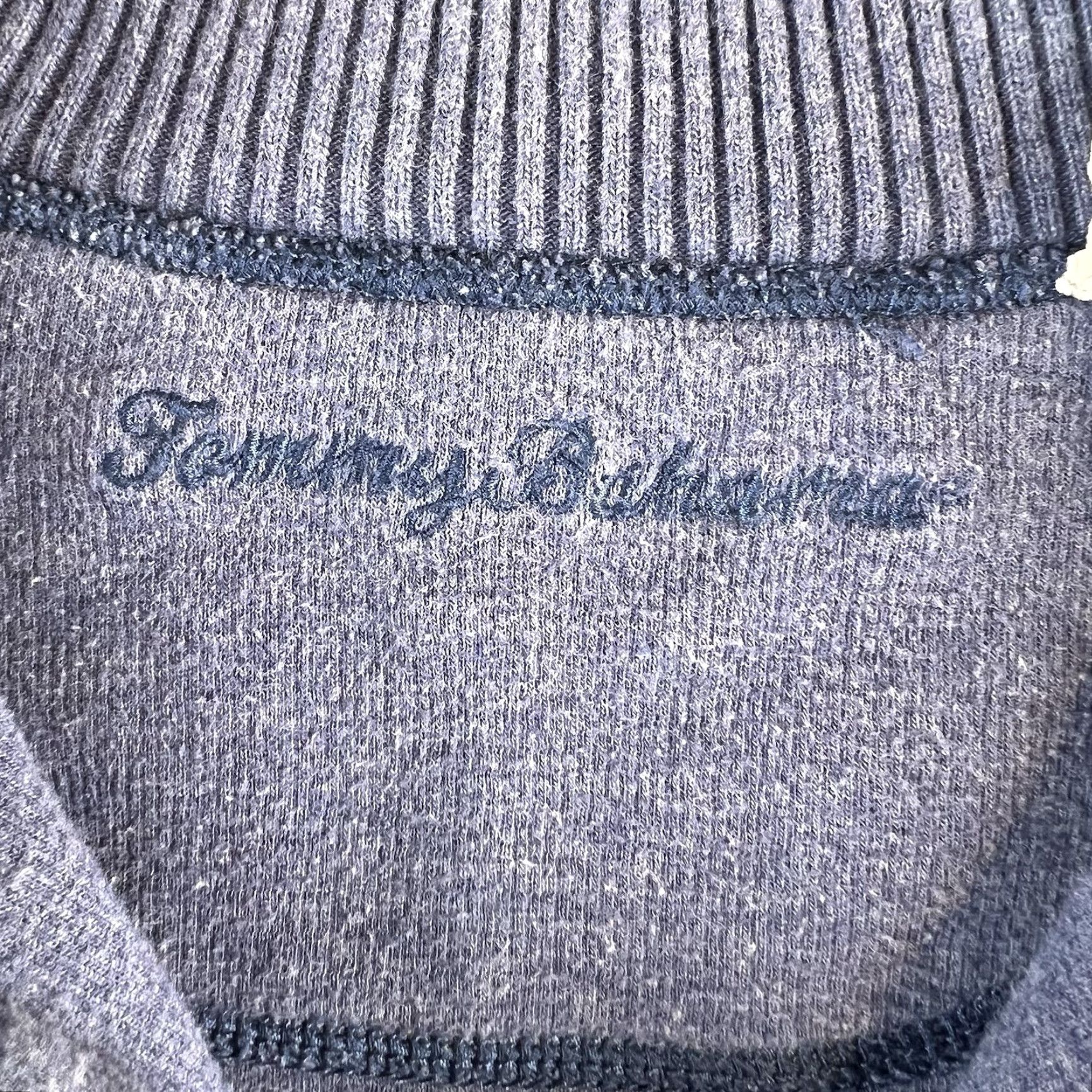 Tommy Bahama VINTAGE Tommy Bahama 1/4 Zip Sweater Mens Large Blue Pullover Long Sleeve Cotton Shirt Size US L / EU 52-54 / 3 - 6 Thumbnail