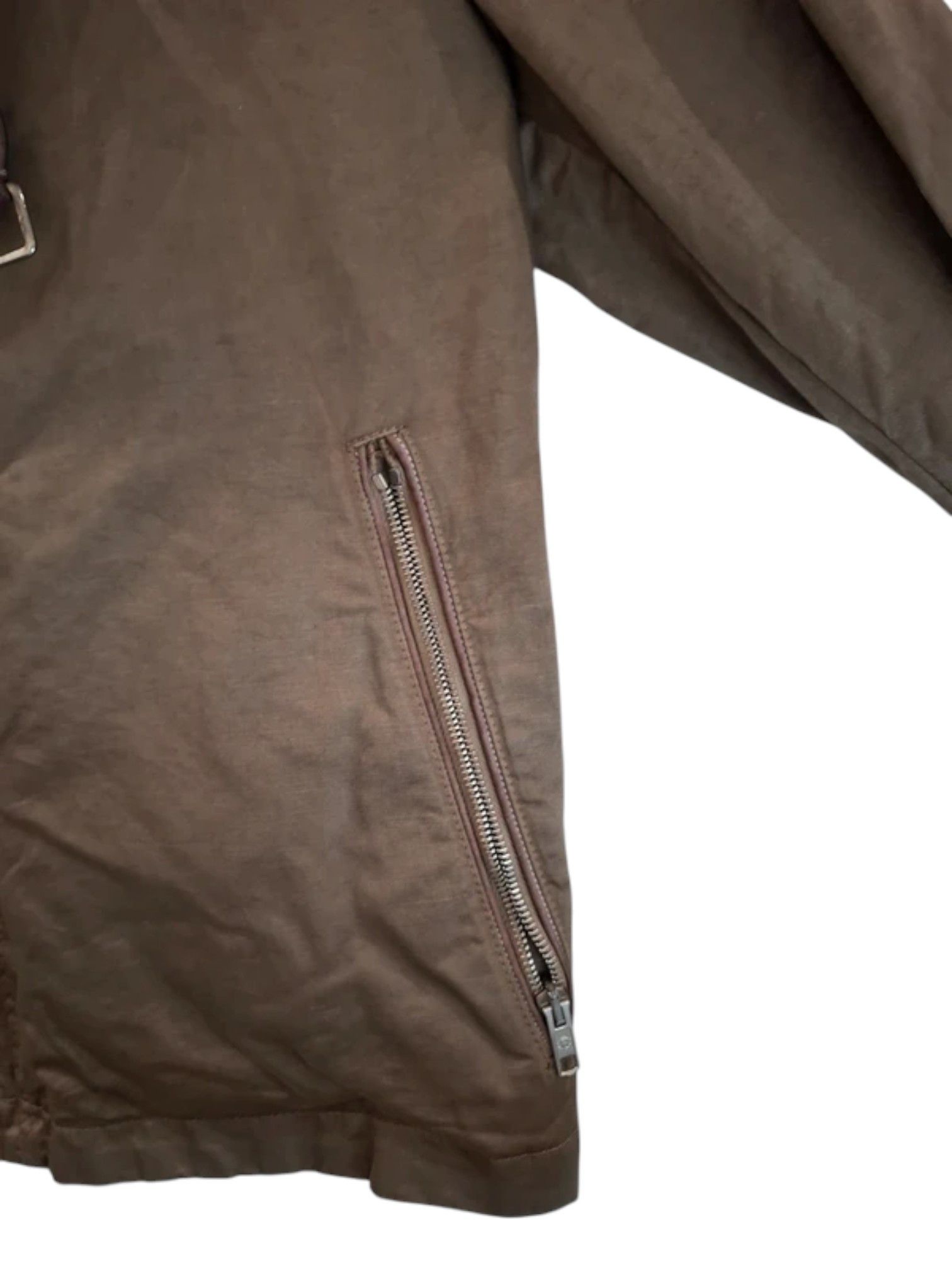Roberto Cavalli Roberto Cavalli Brown Canvas Jacket – Buckle Detail Size US M / EU 48-50 / 2 - 8 Thumbnail