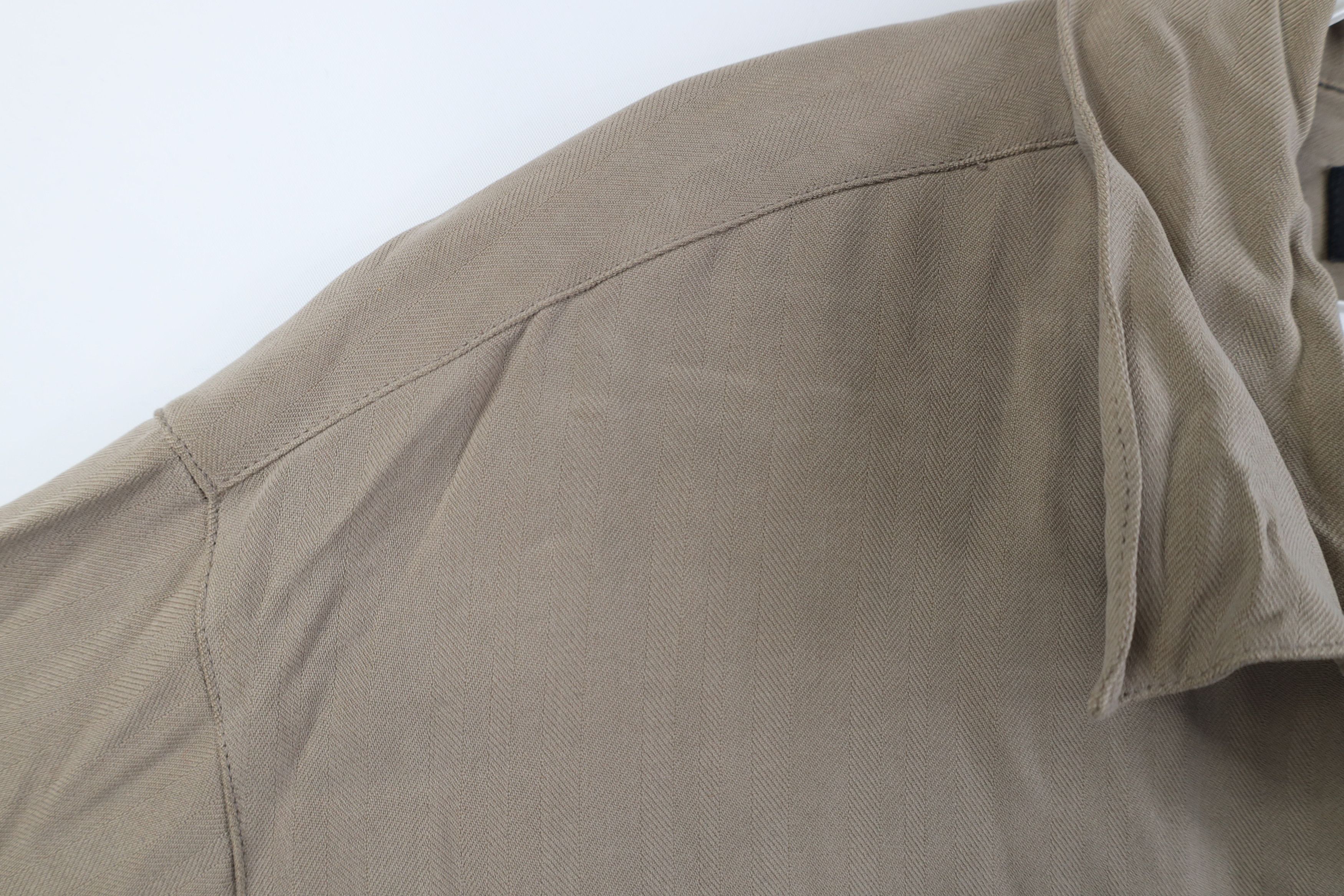 Vintage Vintage 90s Streetwear Looped Collar Silk Button Shirt Brown Size US L / EU 52-54 / 3 - 8 Thumbnail