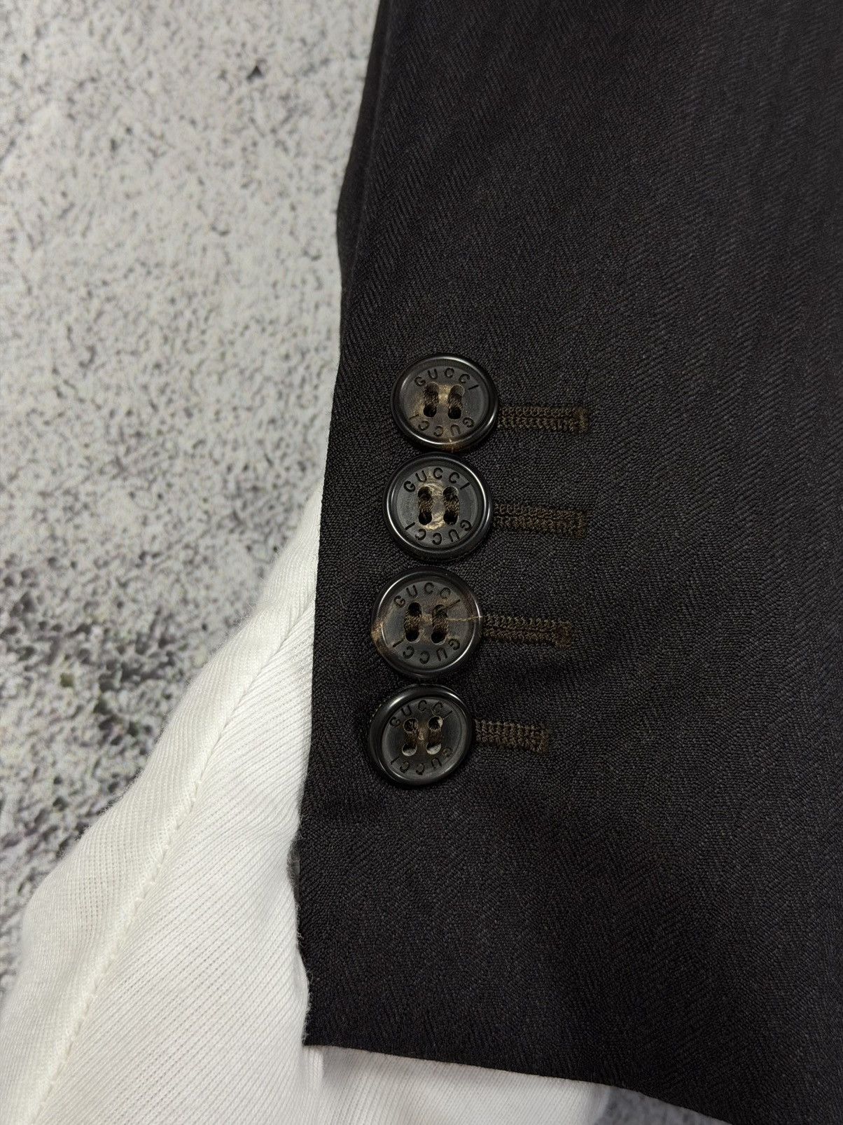 Gucci Gucci Classic Black Suit | Original | Size 52 | Size 52L - 9 Thumbnail