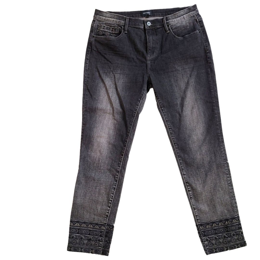 Free People Driftwood Jackie free people faded black denim jeans sz 32 Size 32" / US 10 / IT 46 - 12 Thumbnail
