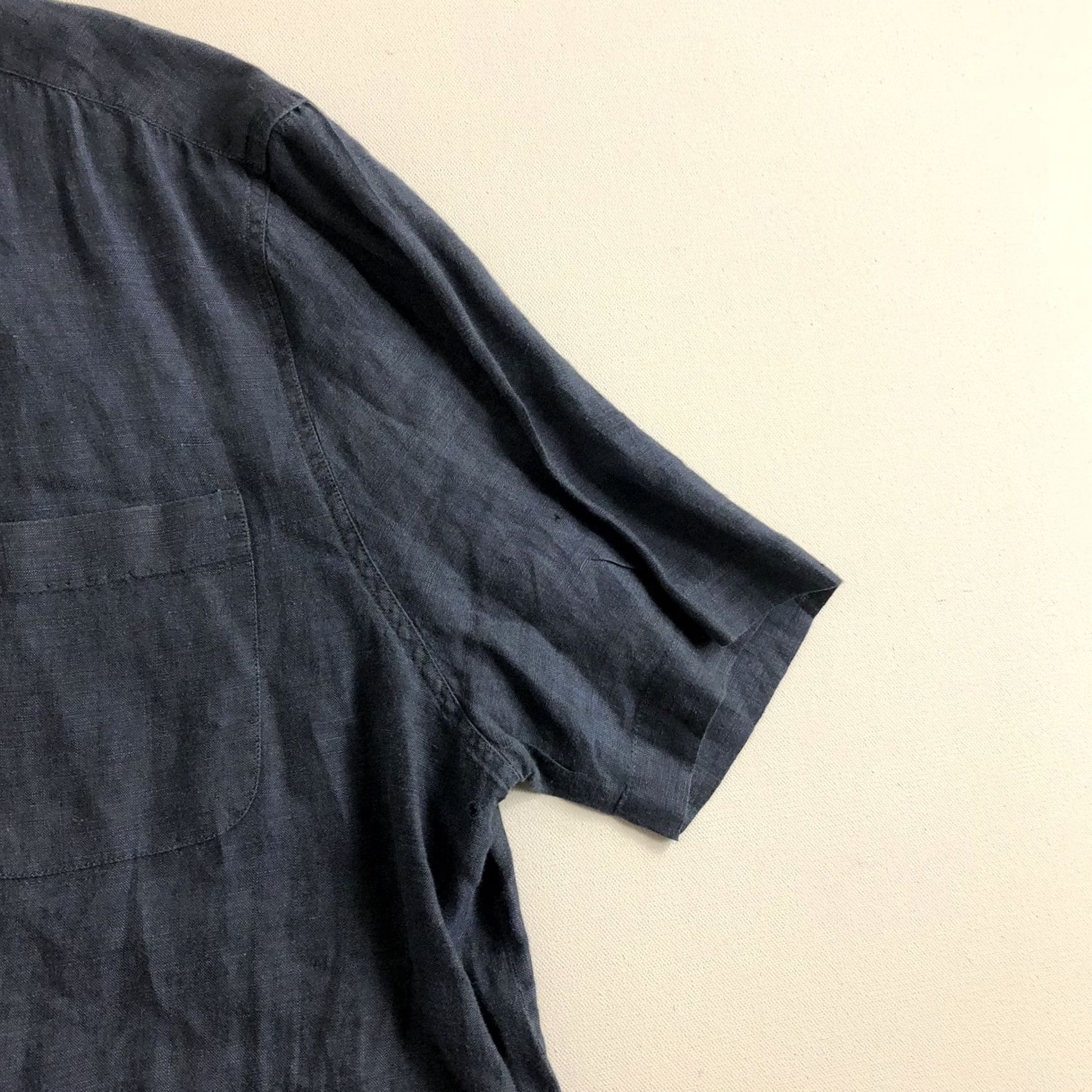 Nat Nast MENS Nat Nast Casual Shirt L 100% Linen Blue Solid Shirtsleeves Button-Up Long Sleeve Cotton? No, Linen solid. Size US L / EU 52-54 / 3 - 3 Thumbnail