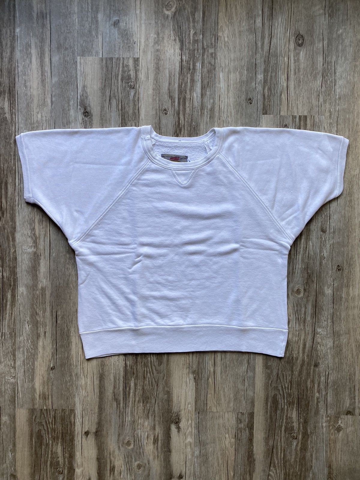 image of True Vintage 60S Single V Short Sleeve Crewneck in White, Men's (Size Small)