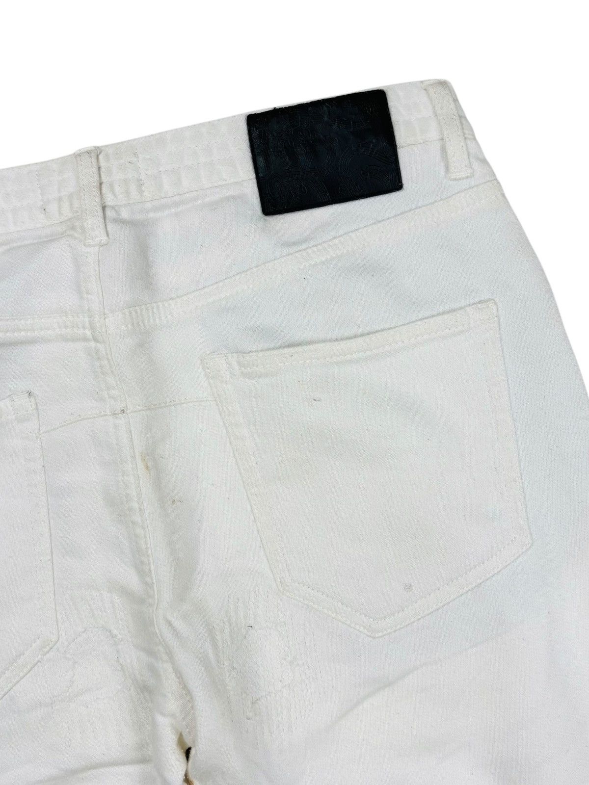 Number (N)ine Number Nine 1PIUGUALE - White Crash Sweat Pants Size US 29 - 6 Thumbnail