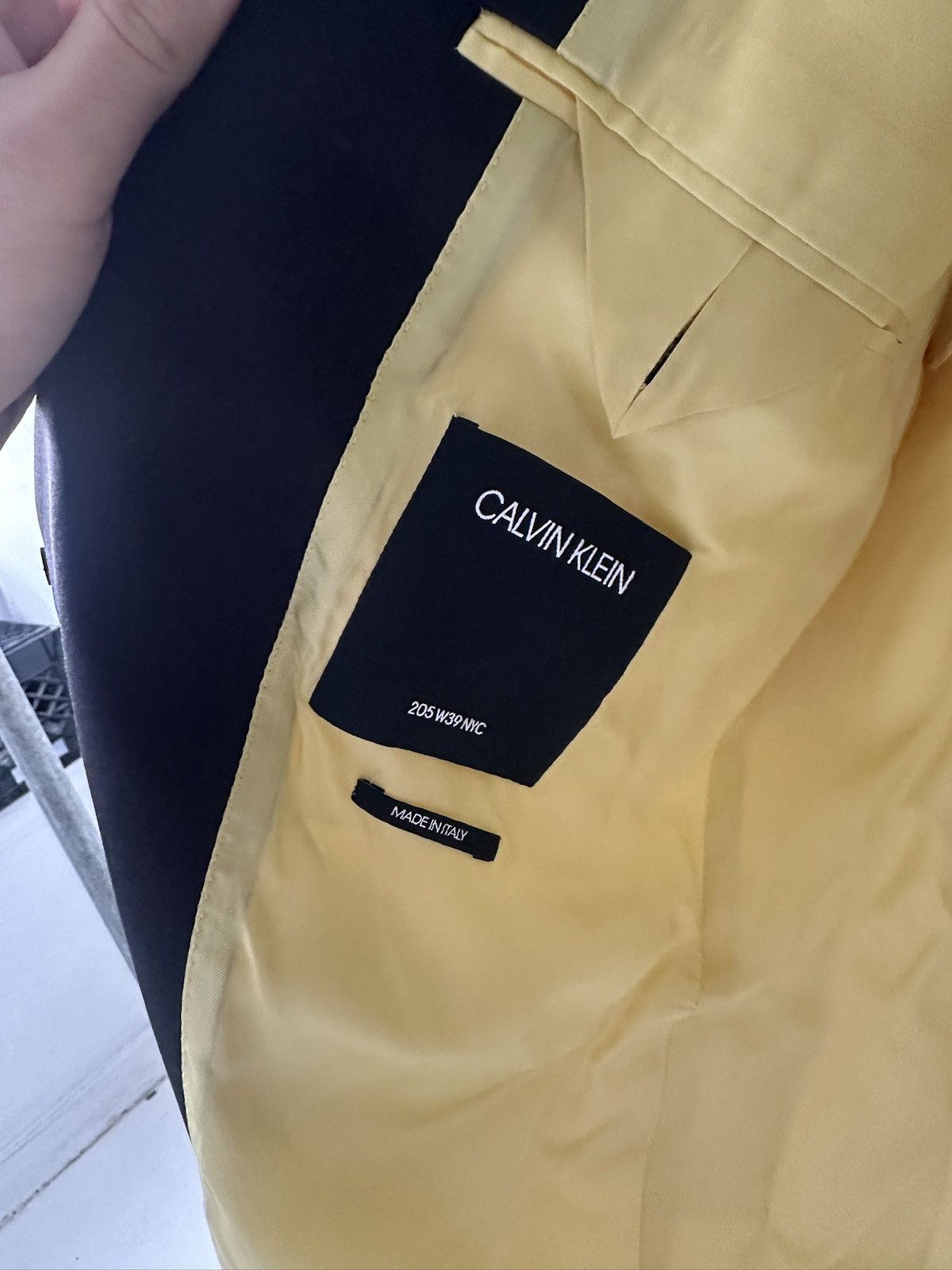 Calvin Klein 205W39NYC × Raf Simons Calvin Klein 205w39nyc Raf Simons Baby Yellow Tuxedo Jacket Size 48R - 7 Thumbnail