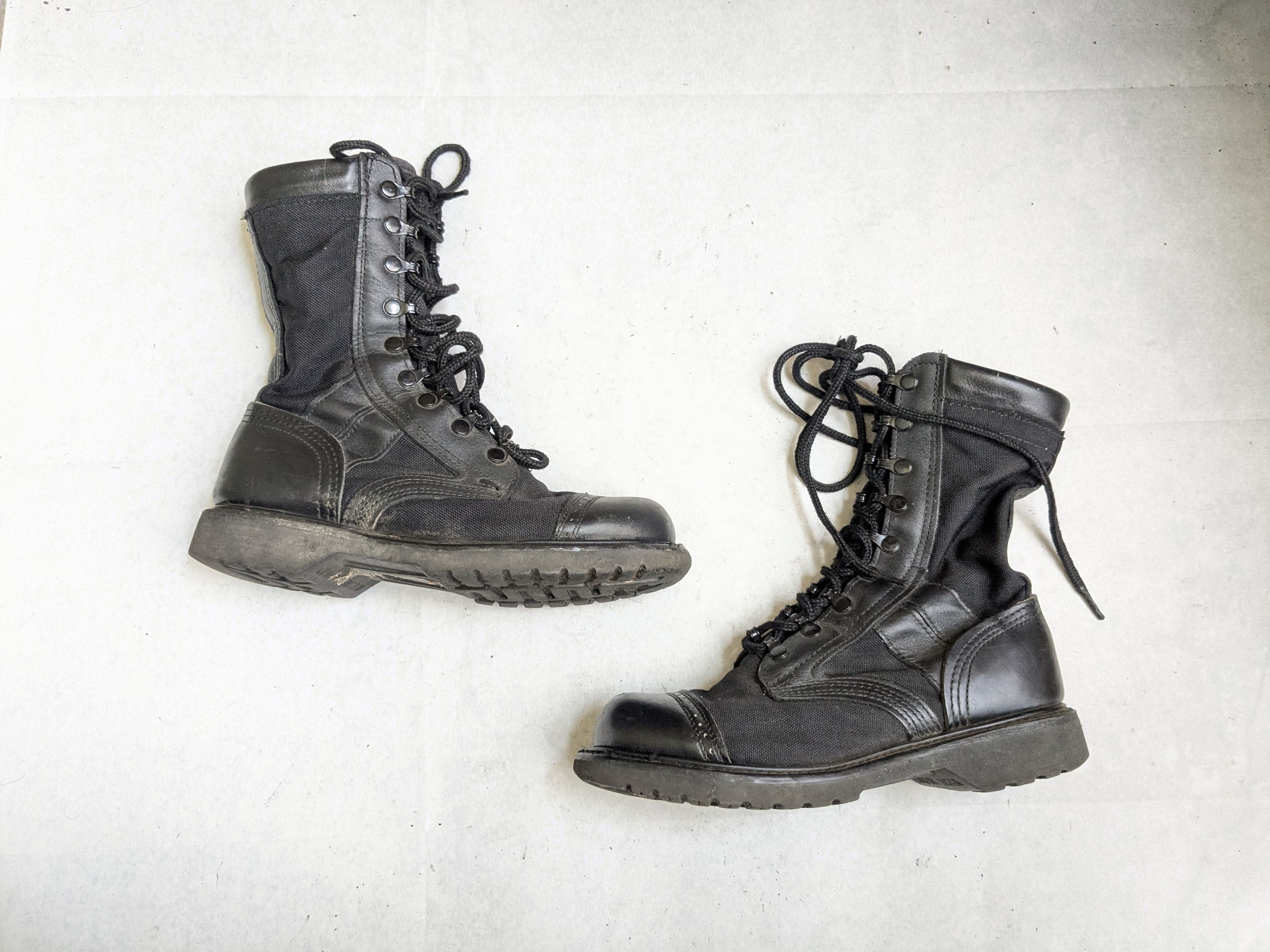 Corcoran Corcoran Combat Boots Black 7 Leather Lace Up USA Size US 7 / EU 40 - 1 Thumbnail
