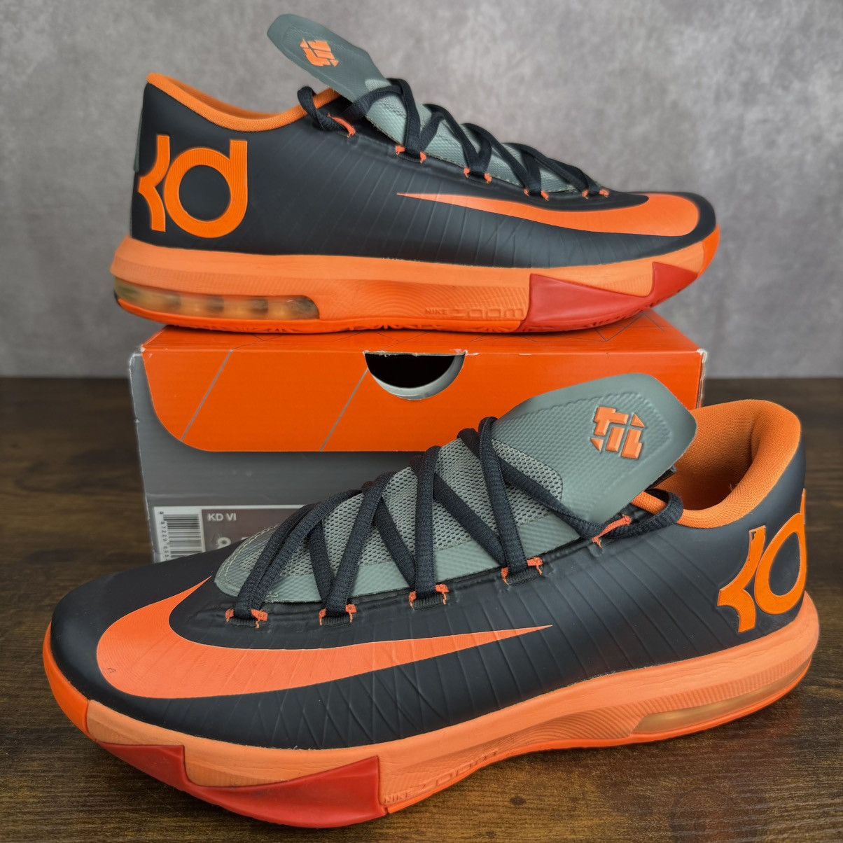 Nike Nike KD 6 Neutral Black Orange Size 8.5 599424-007 OG Rare Size US 8.5 / EU 41-42 - 2 Thumbnail