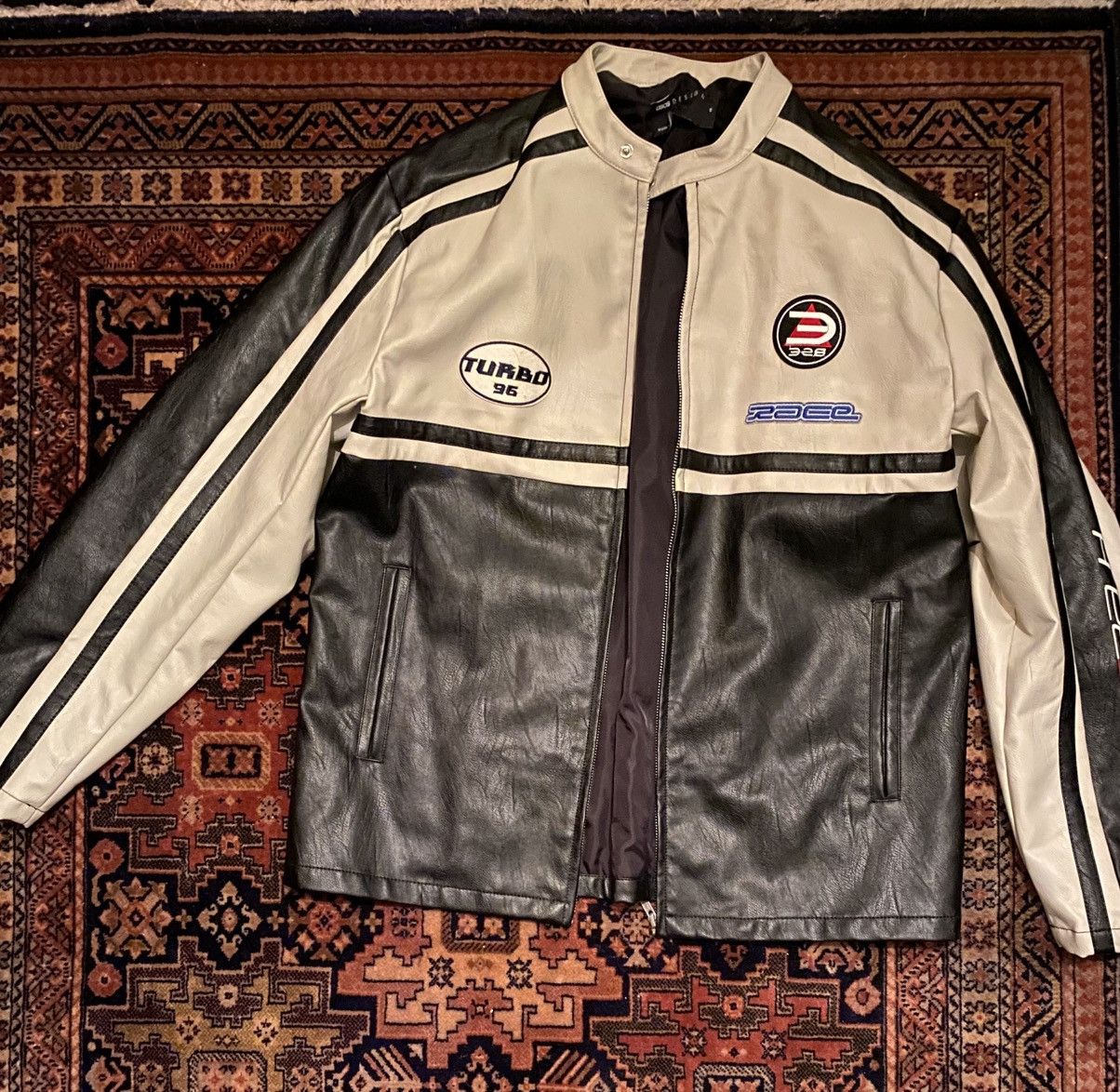 Asos Bike faux leather racing jacket Vintage 90s 🏍️ Size US M / EU 48-50 / 2 - 1 Thumbnail