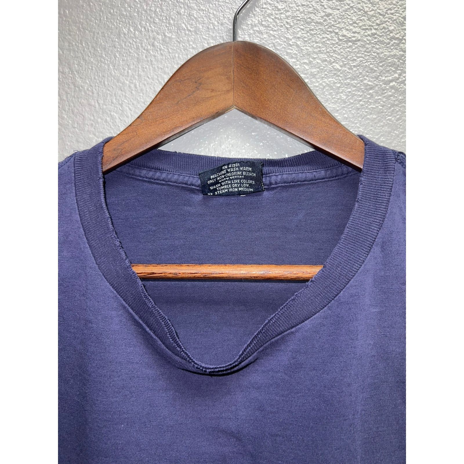 Polo Ralph Lauren Vintage Polo Ralph Lauren Blue Shirt Usa Made Blank Tee VTG Size US L / EU 52-54 / 3 - 5 Thumbnail