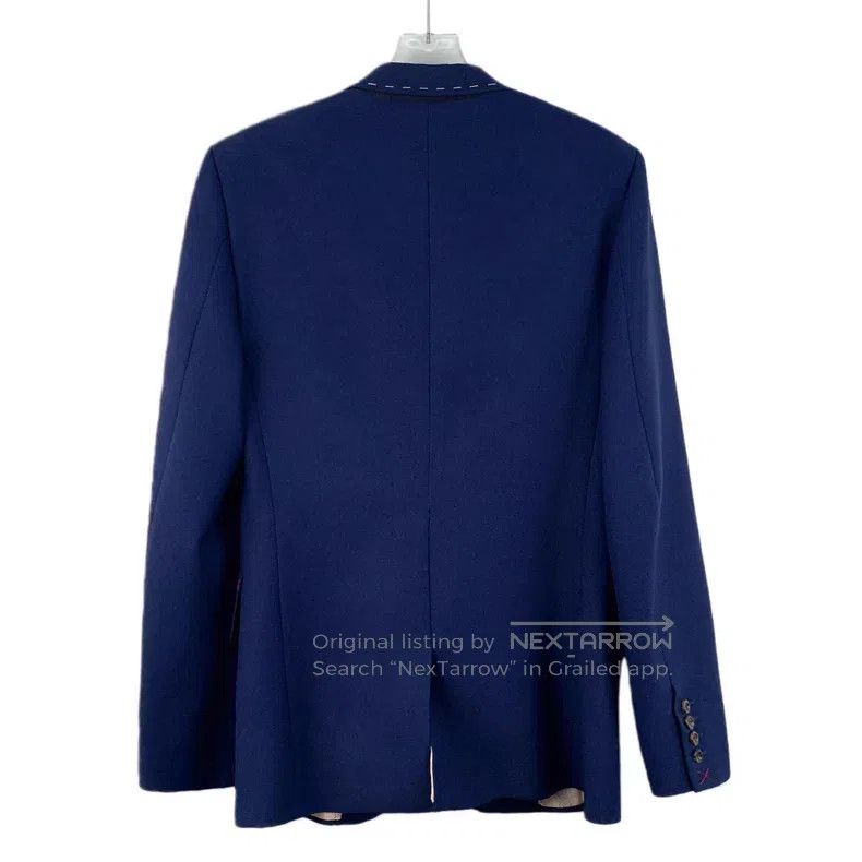 Gucci Gucci Blue logo lapel long-sleeved suit jacket Size US M / EU 48-50 / 2 - 2 Thumbnail